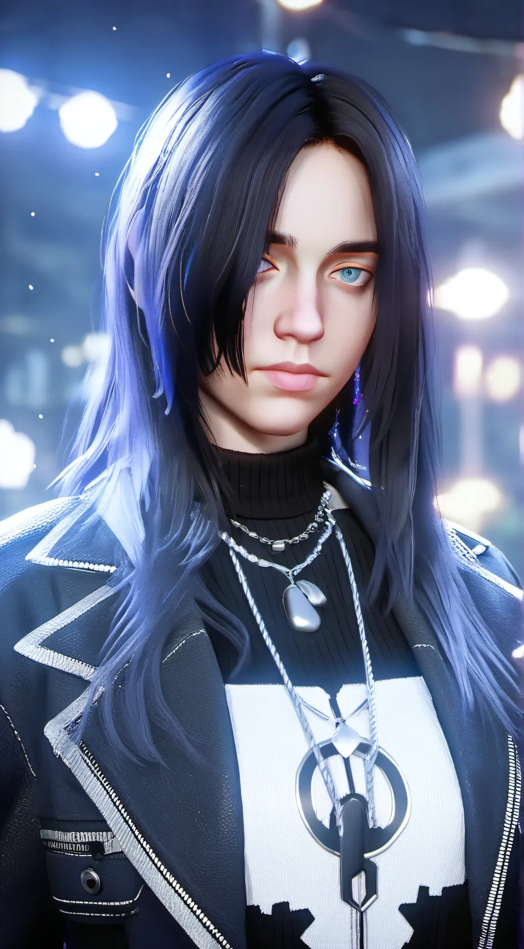 ai character: Billie eilish background
