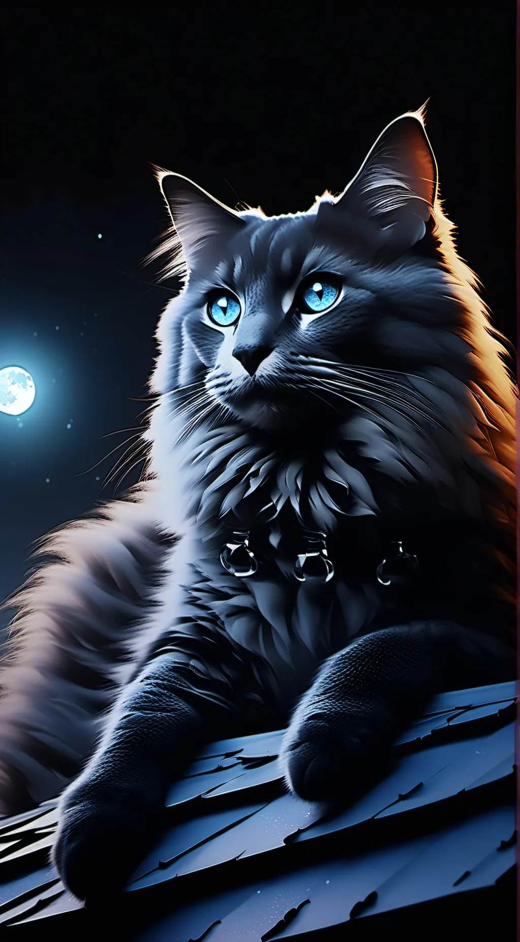 ai character: three cats. background