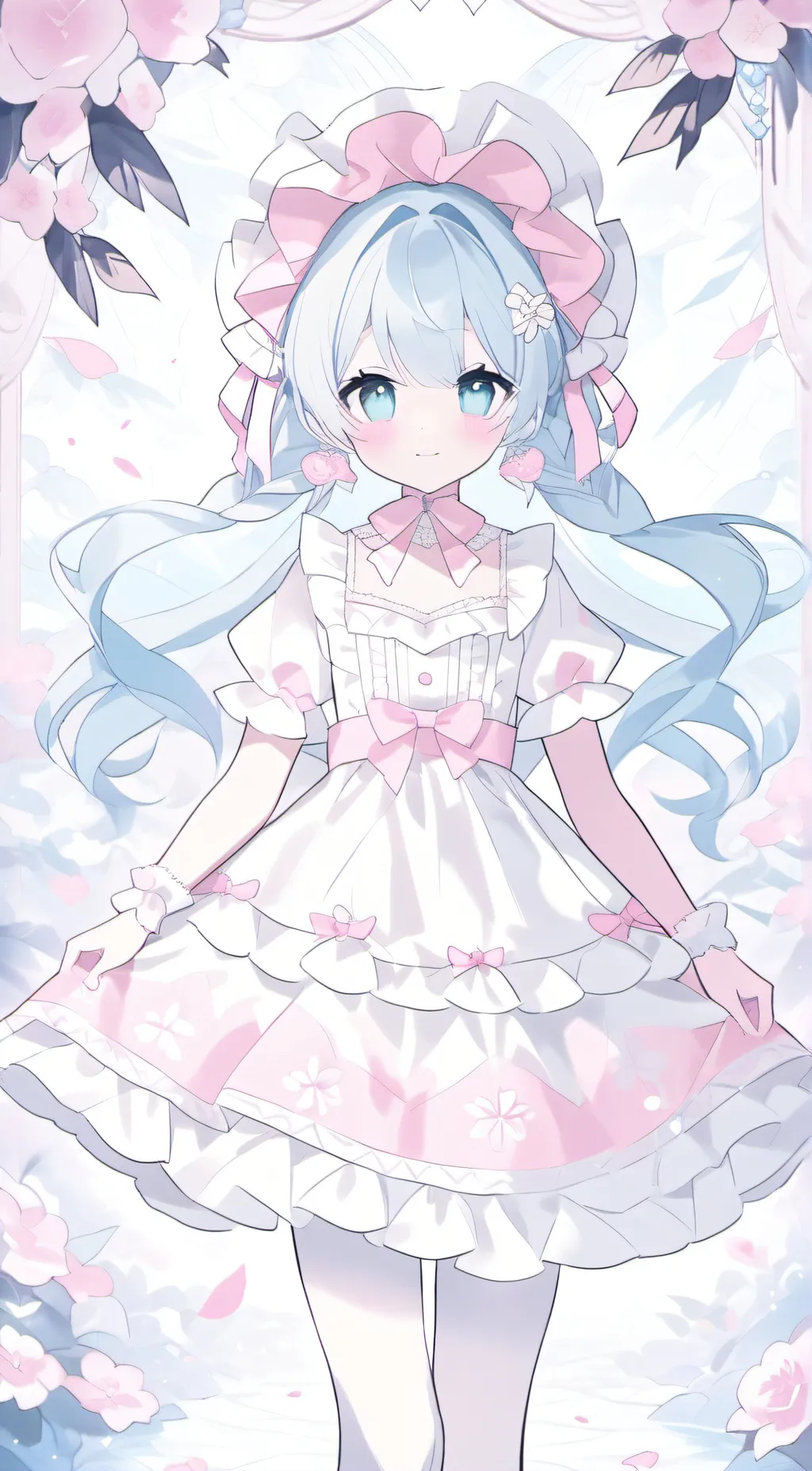 ai character: Pink background