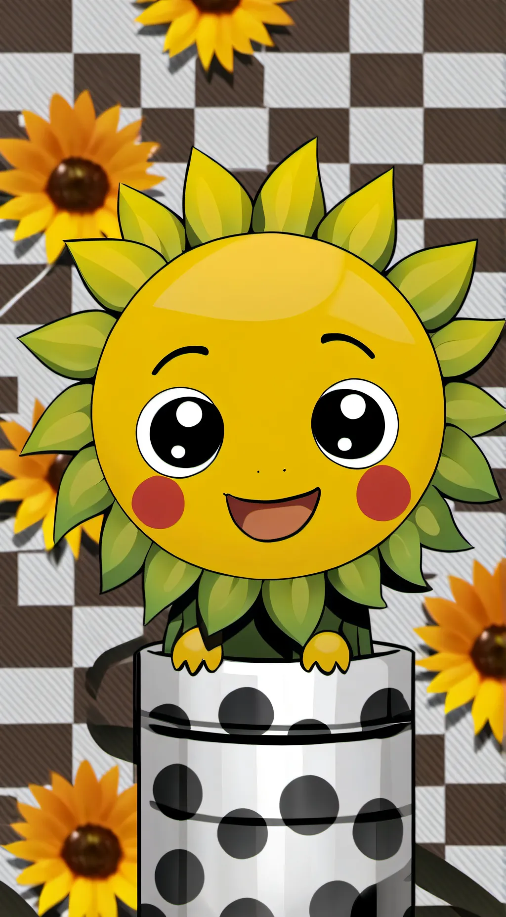 ai character: Sunflower  background