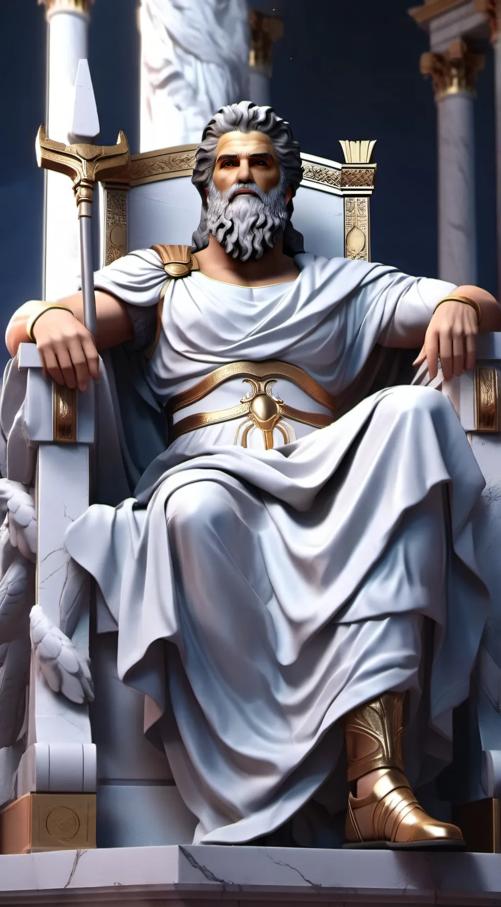 ai character: Zeus background