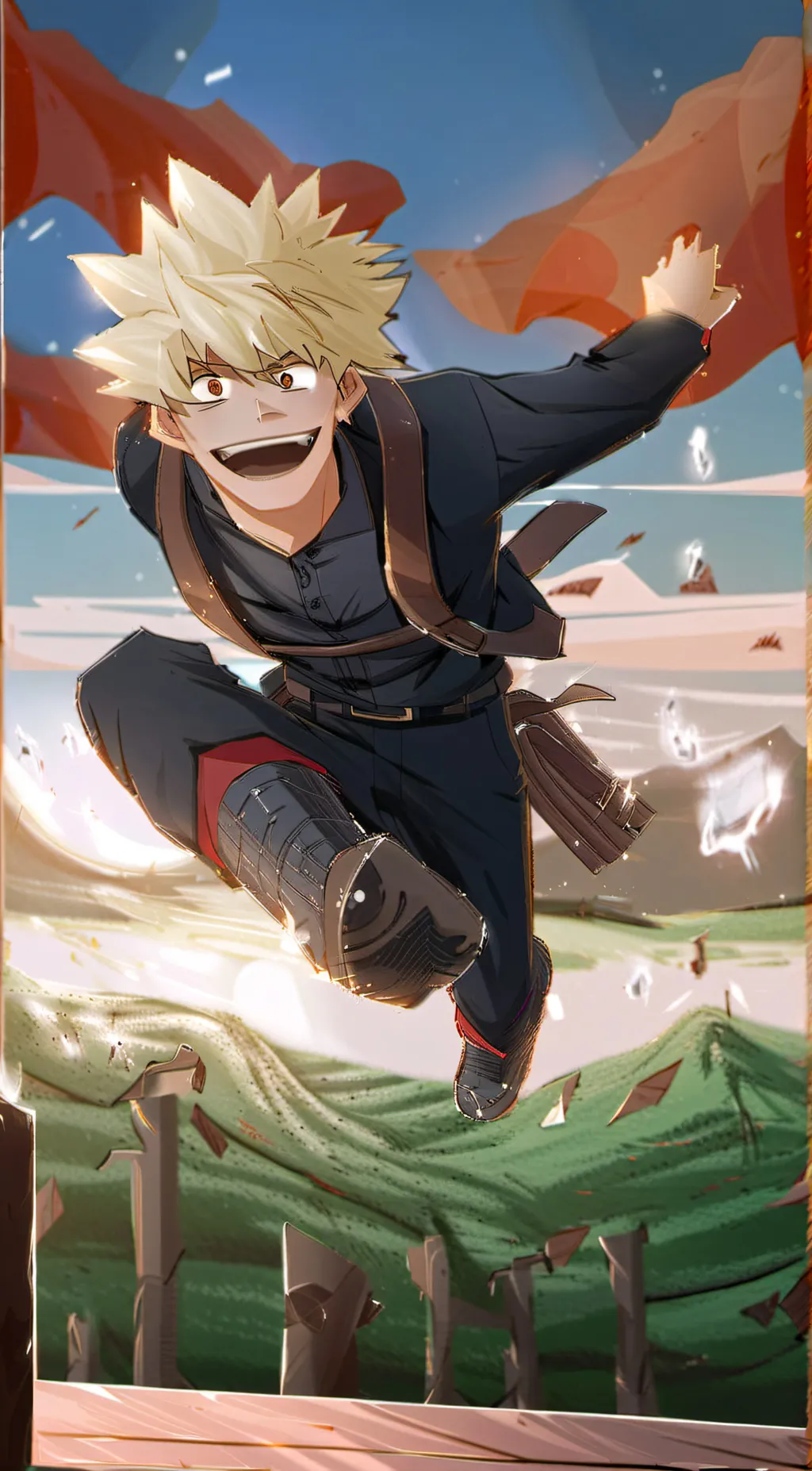 ai character: Sensi bakugo background
