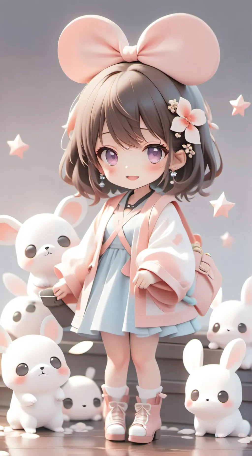 ai character: Flower background