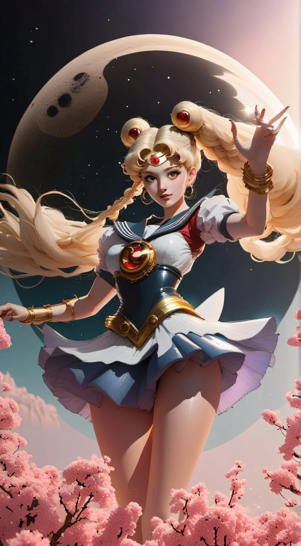 ai character: Usagi  background