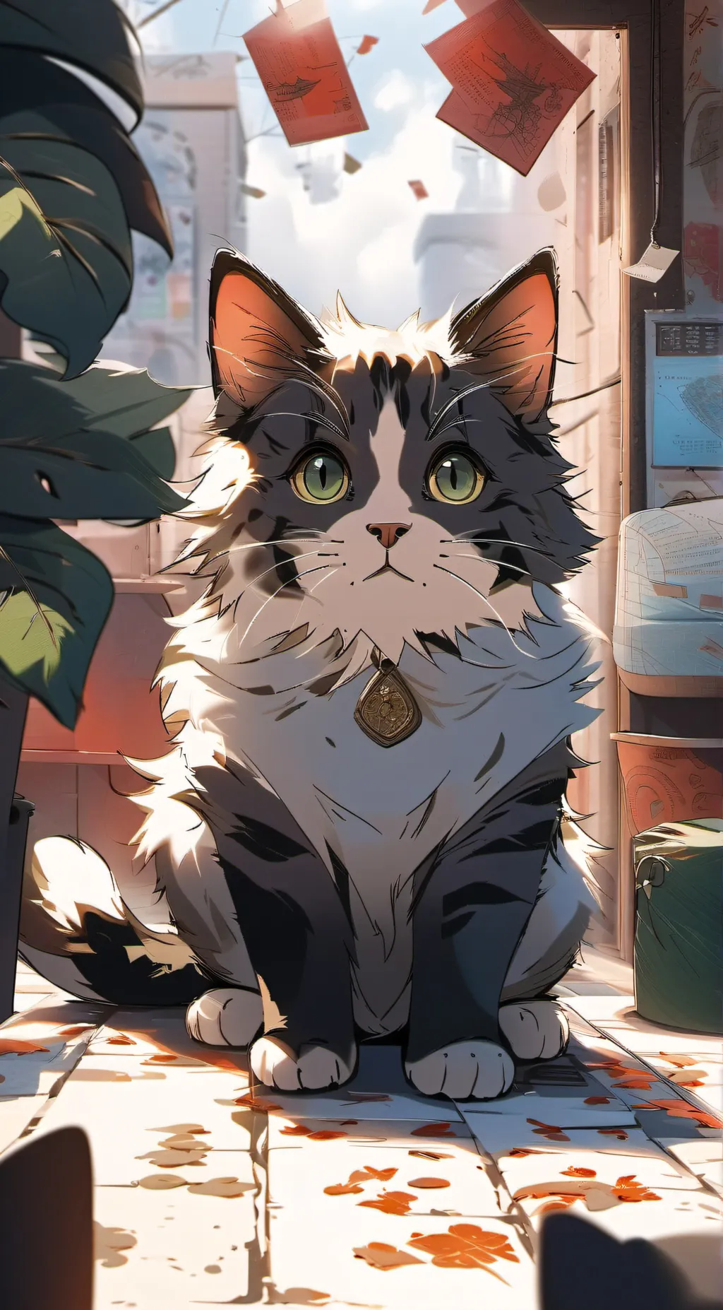 ai character: fluffy background