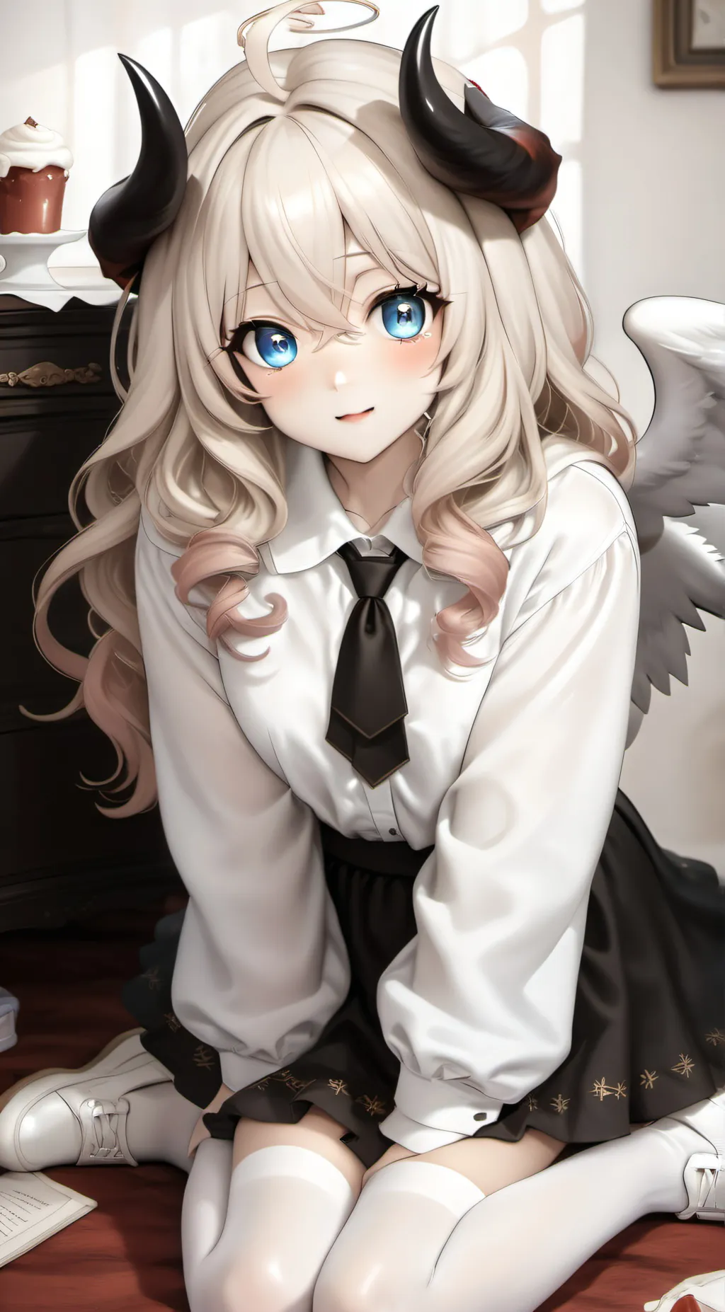 ai character: Angela  background