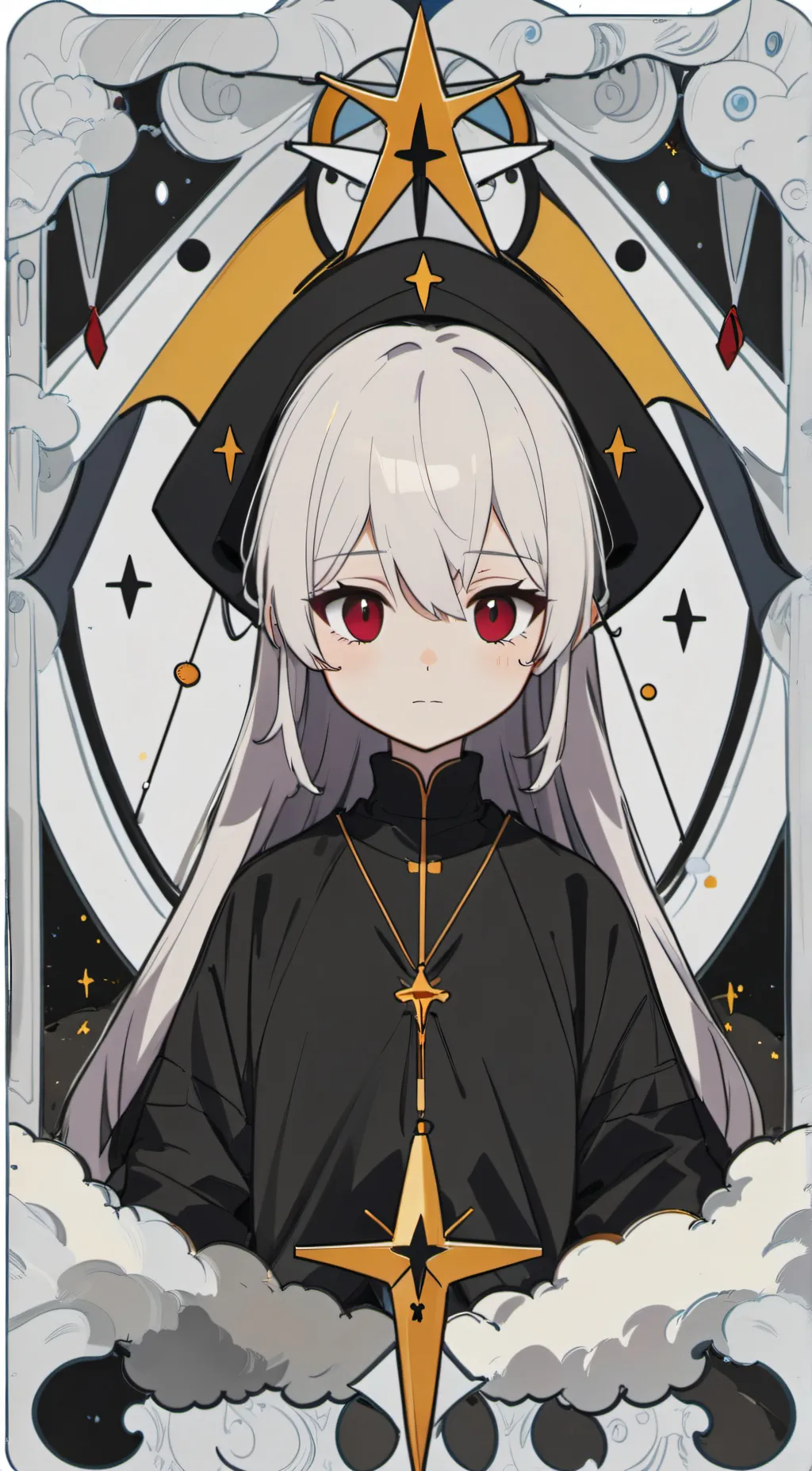 ai character: MHA Haunted House background