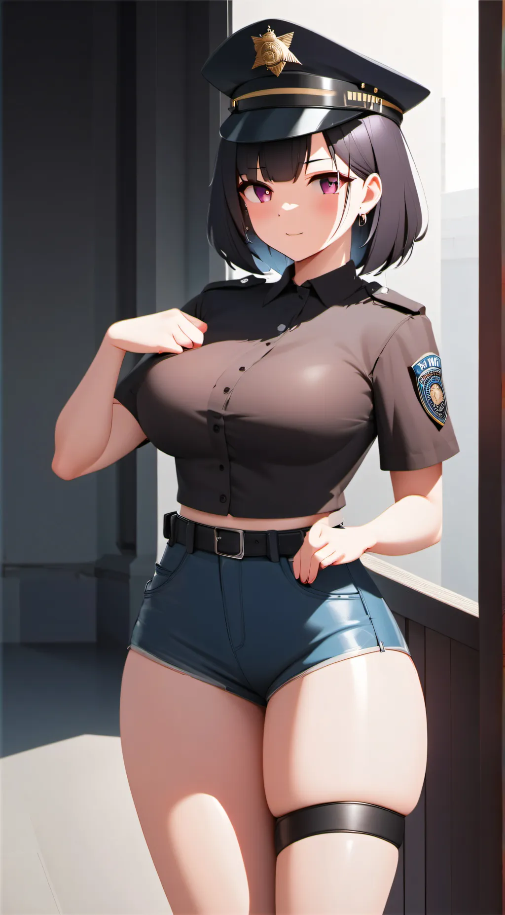 ai character: Violet (police) background