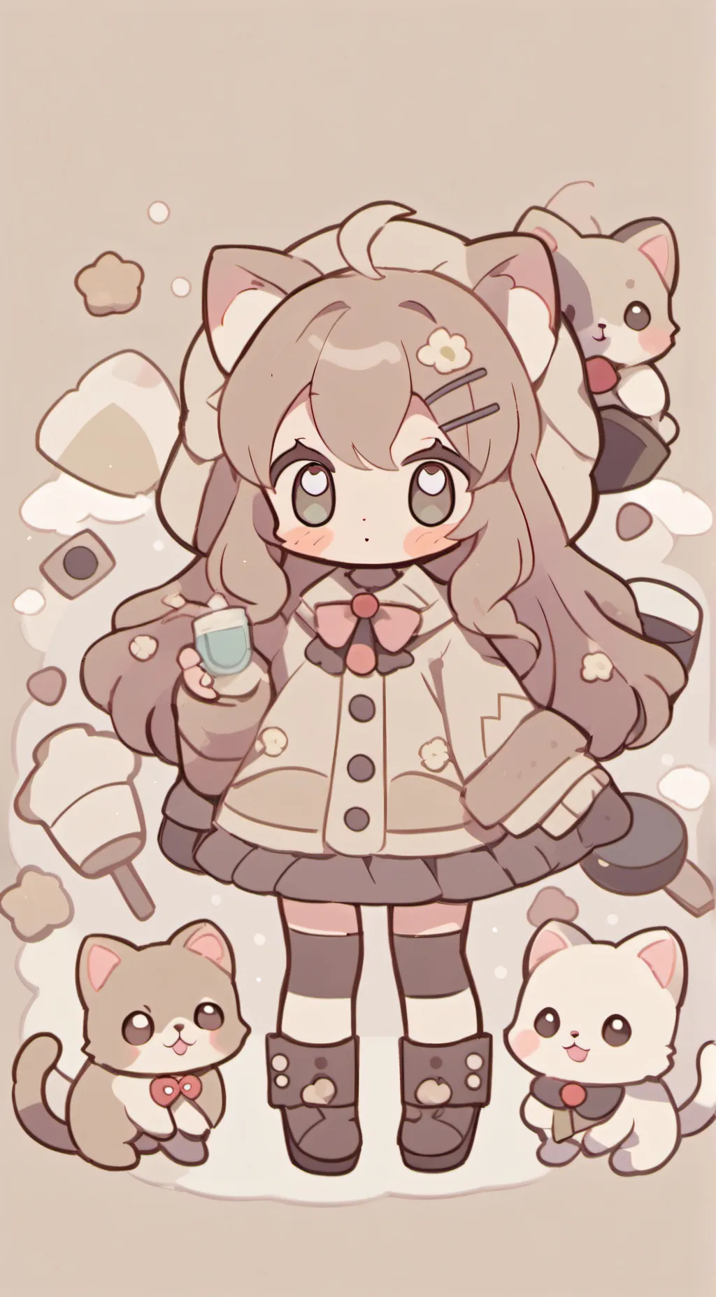 ai character: pudding background