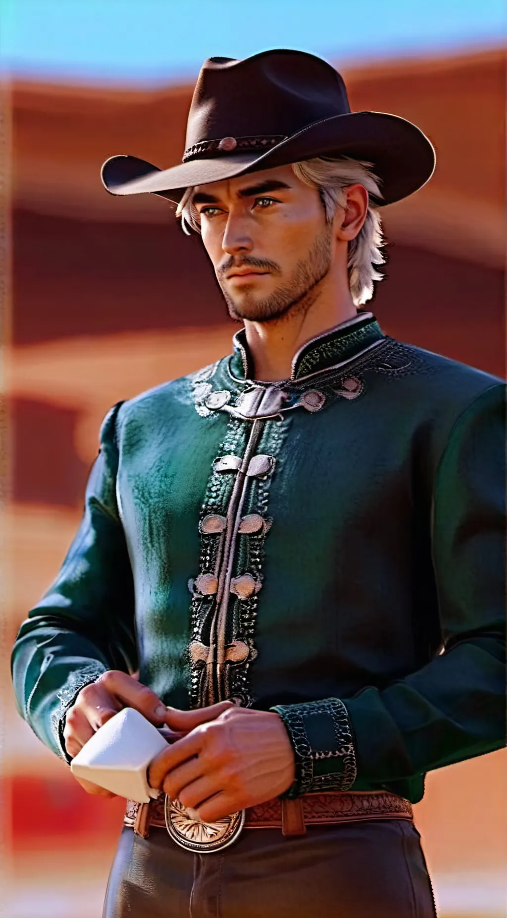 ai character: Jessie James  background