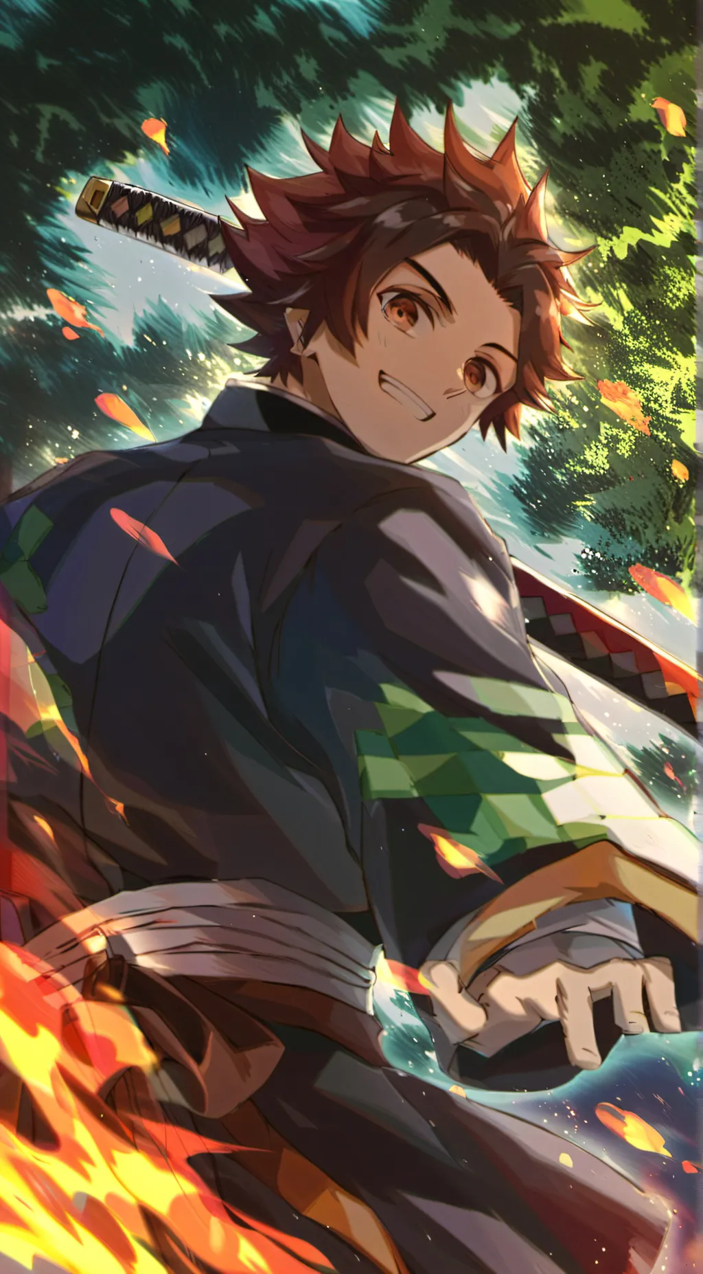 ai character: tanjiro kamado background