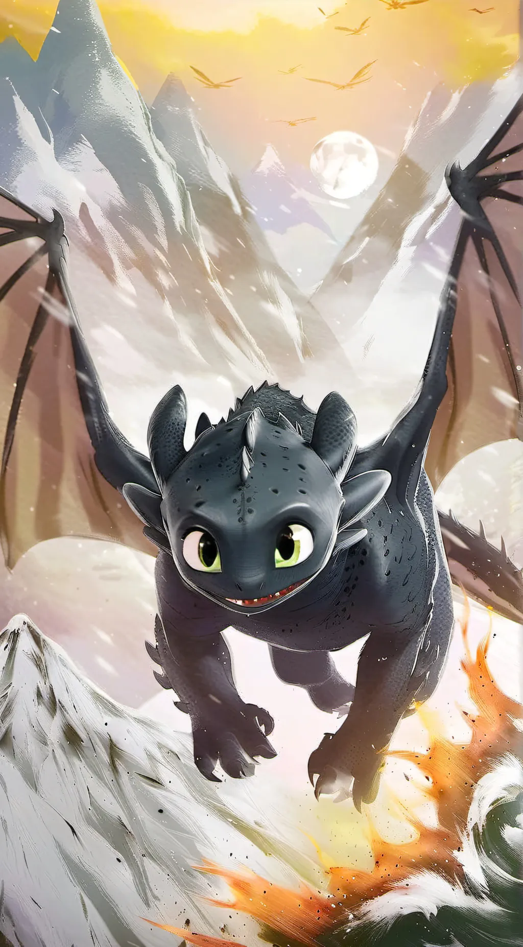 ai character: Toothless(httyd1) background