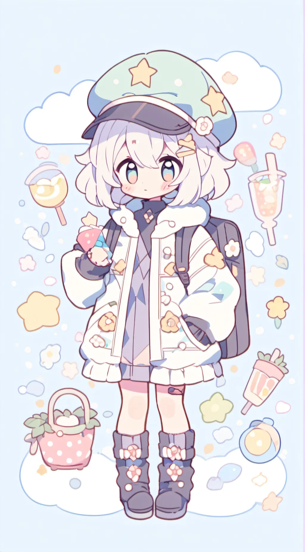 ai character: bluey background