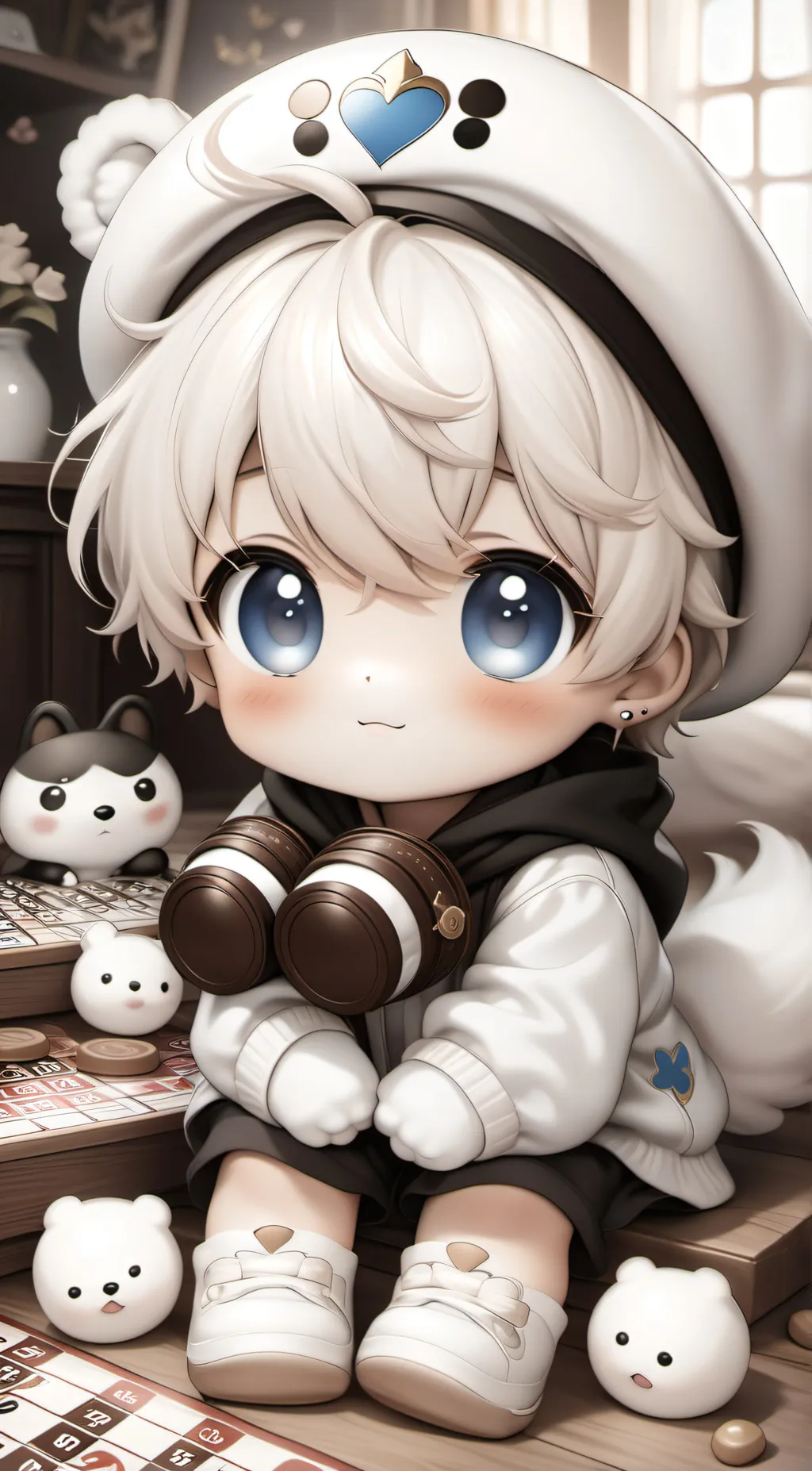 ai character: Bluey (human) background