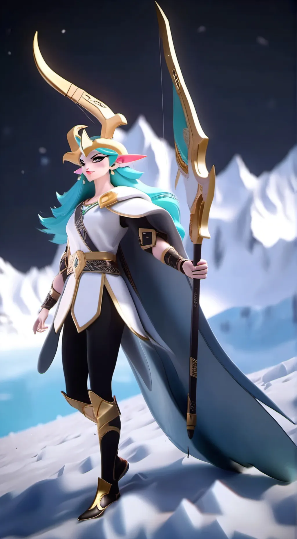 ai character: Warrior celestia  background