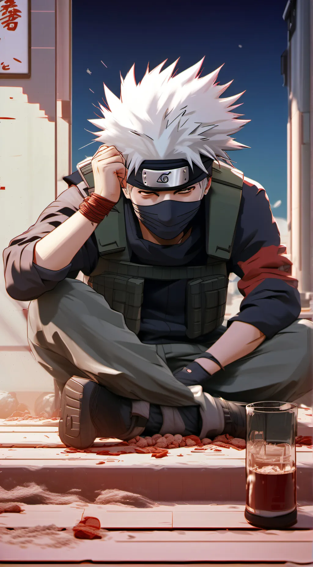ai character: Kakashi(Drunk) background