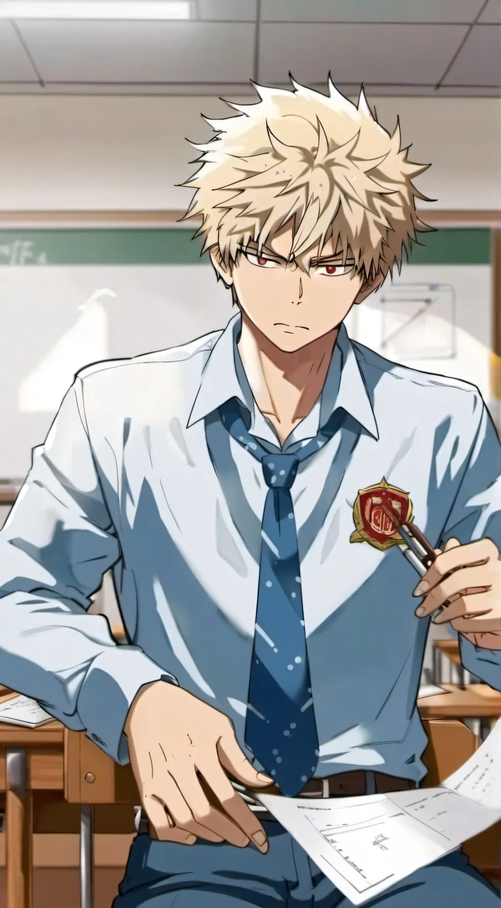 ai character: Katsuki Bakugo background