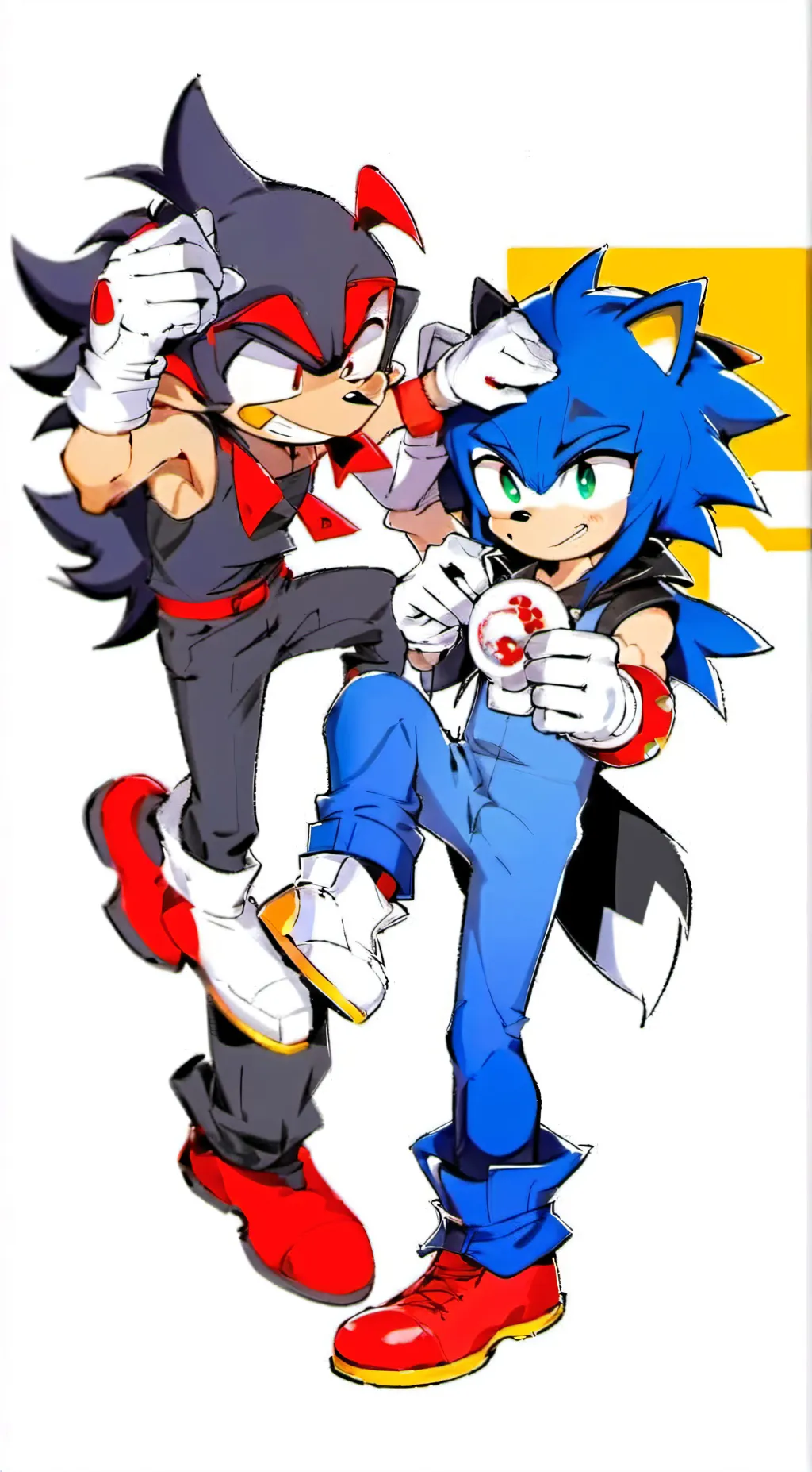 ai character: mha and Sonic  background