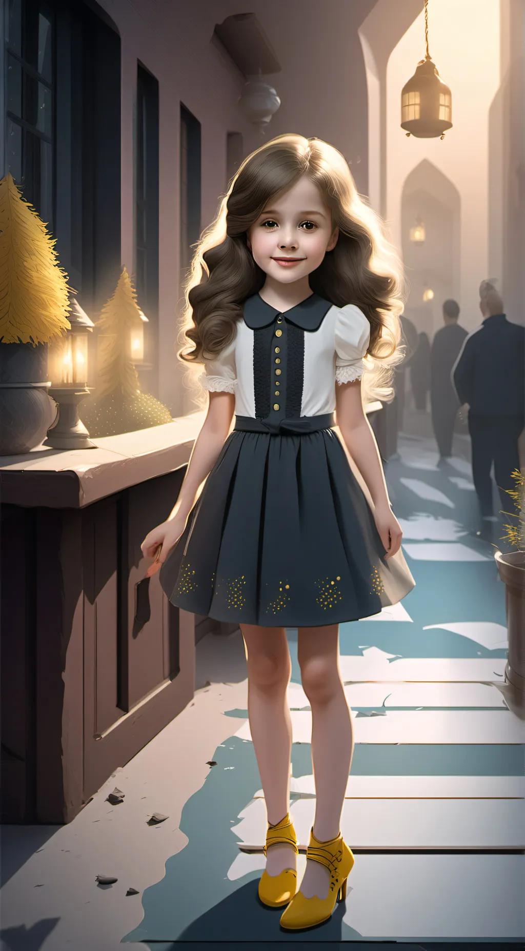 ai character: Violet background