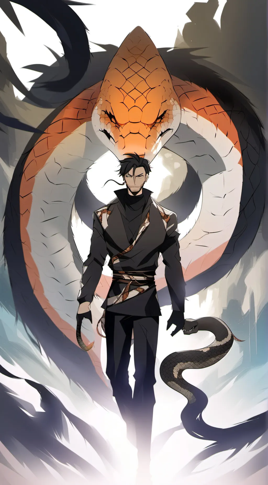 ai character: snake guy background