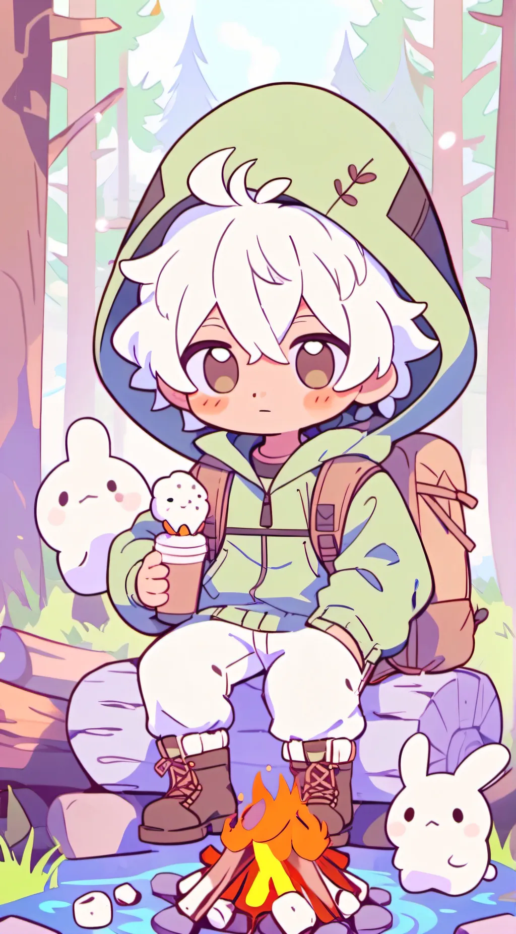 ai character: S'more cookie ★』 background