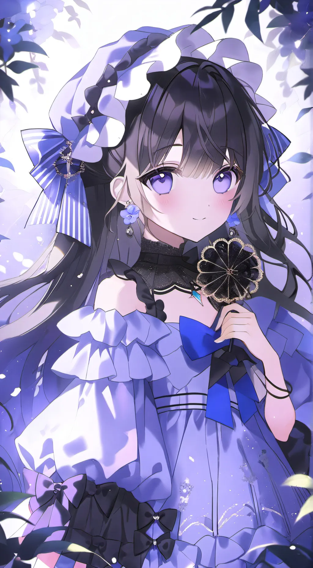 ai character: blueberry background