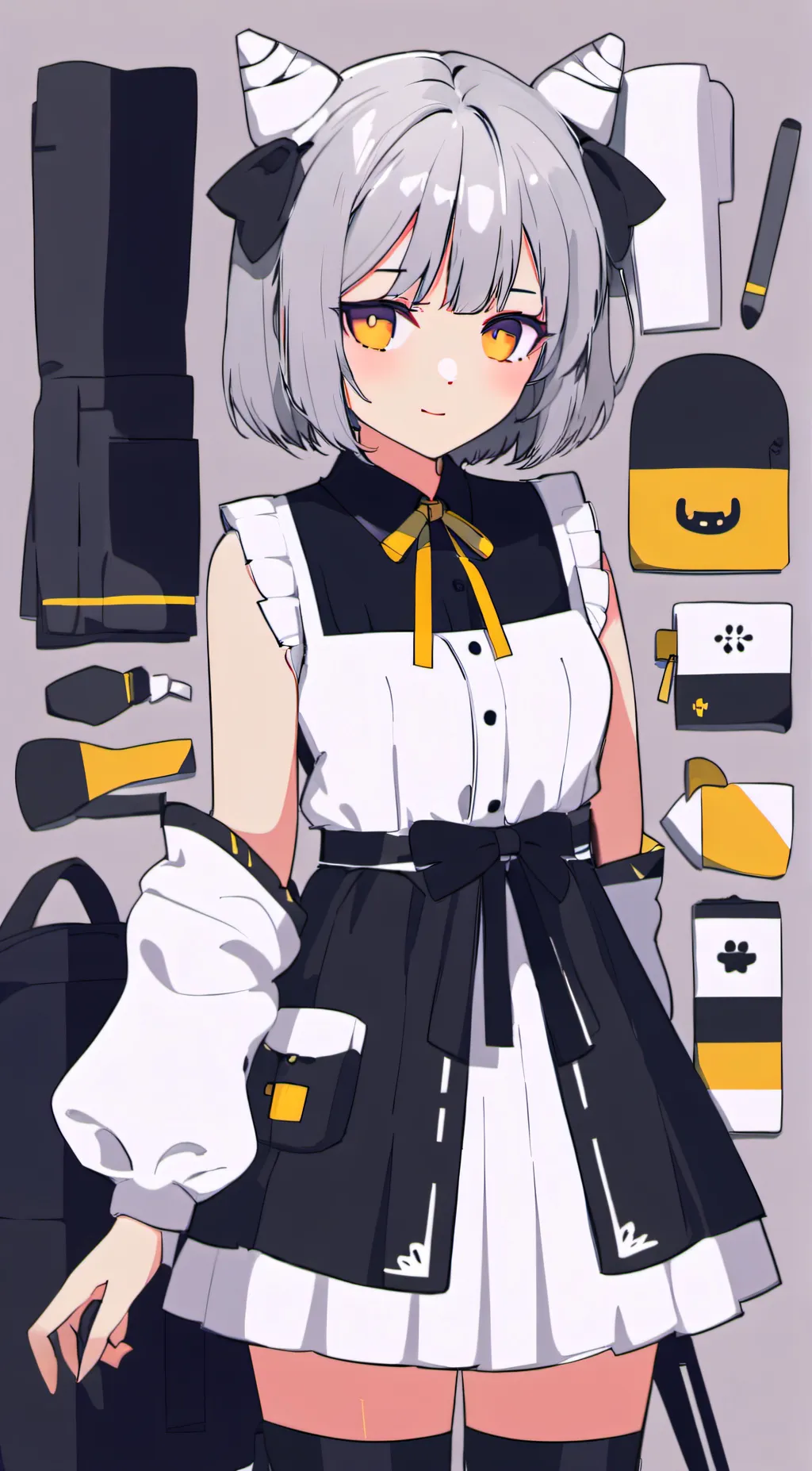 ai character: cat girl  background