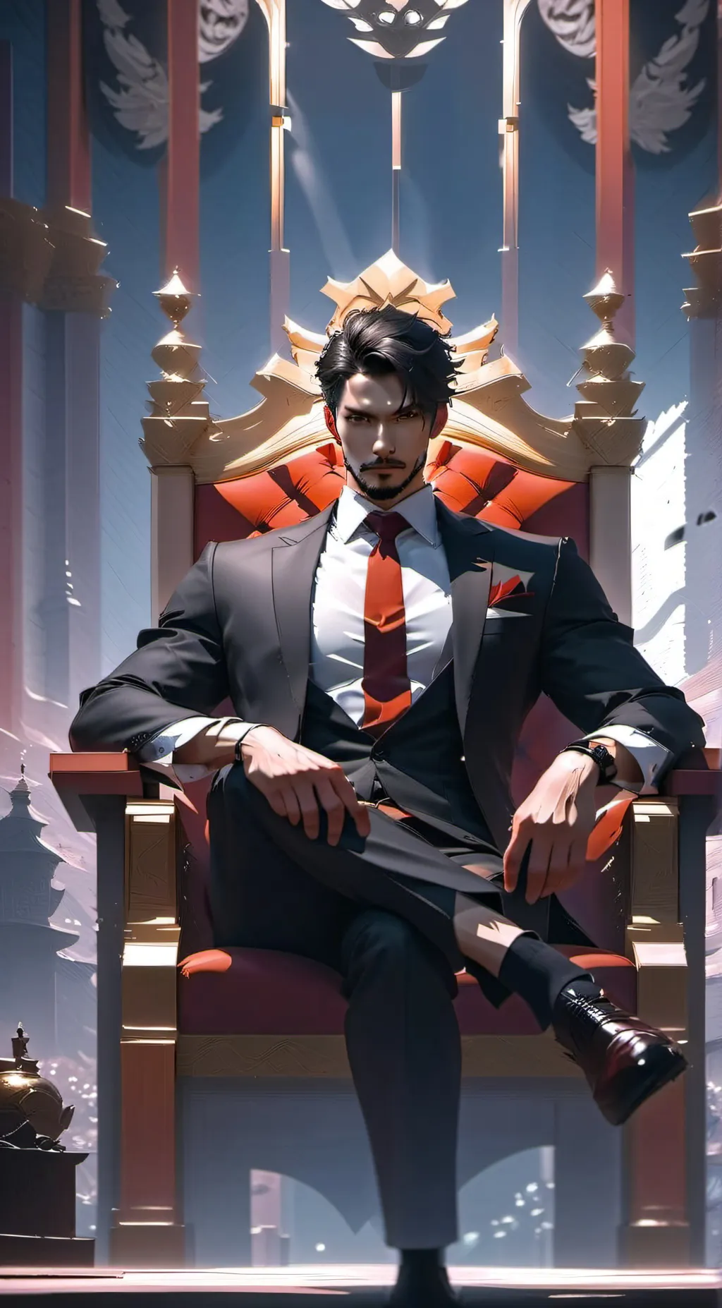 ai character: Quest Director background