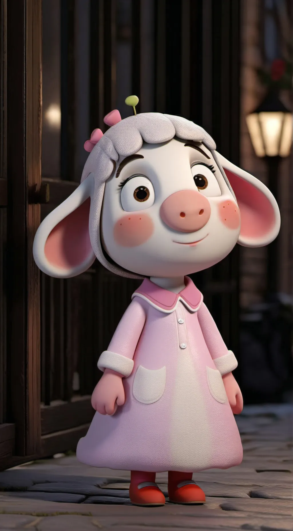 ai character: Suzy sheep background