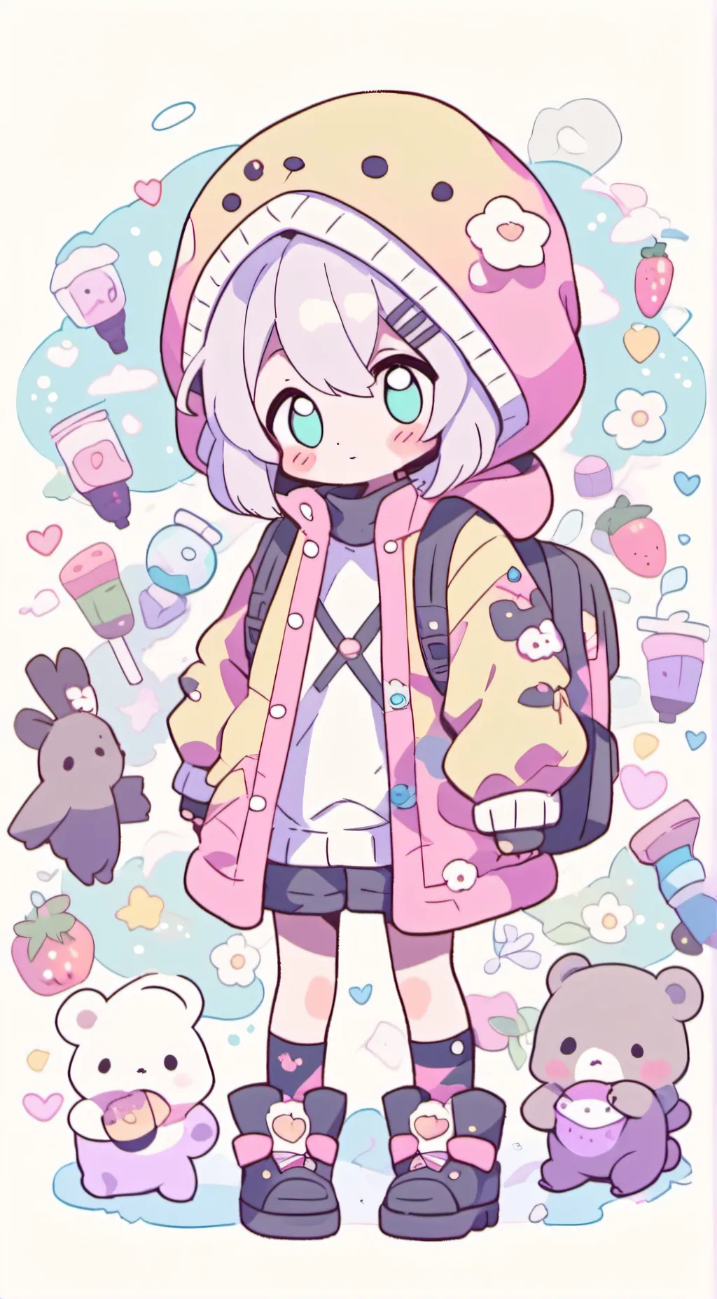 ai character: :3 background