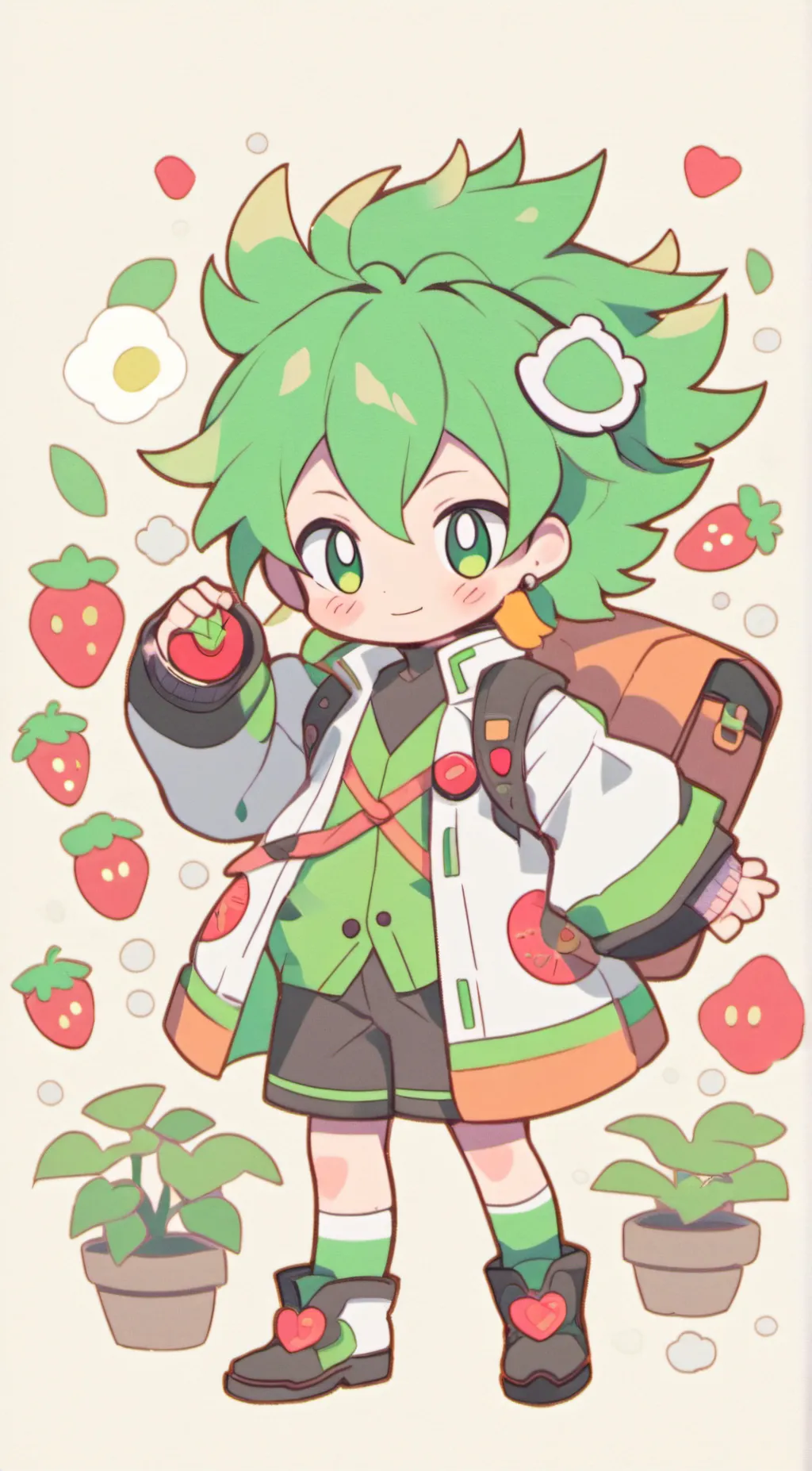ai character: Izuku midoriya background