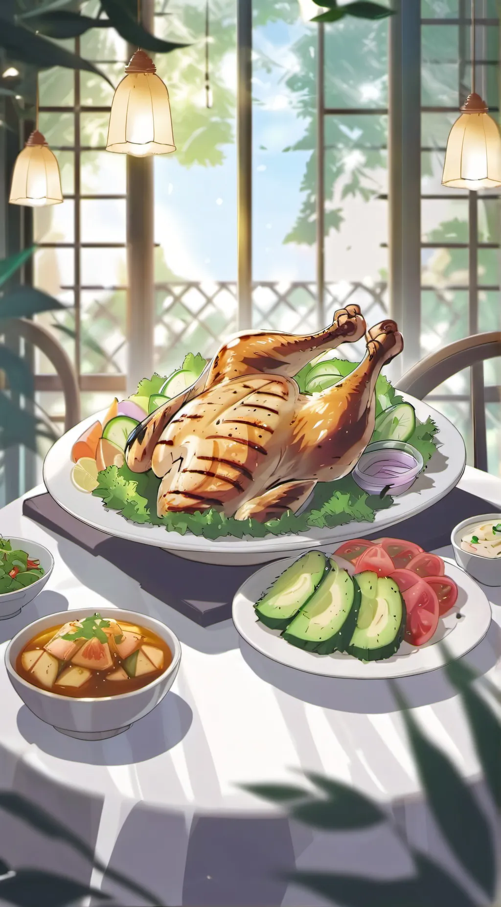 ai character: chicken background