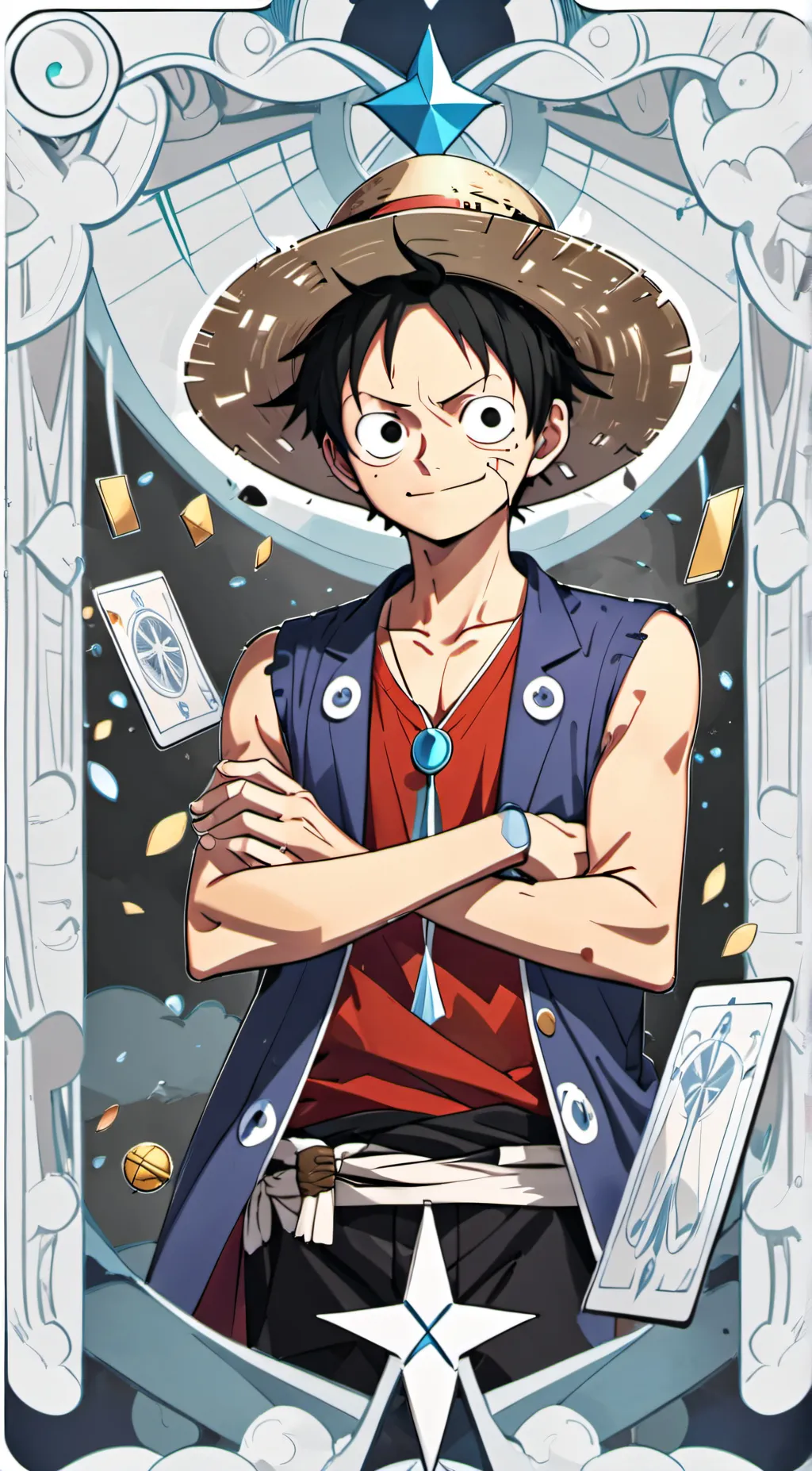 ai character: Luffy  background