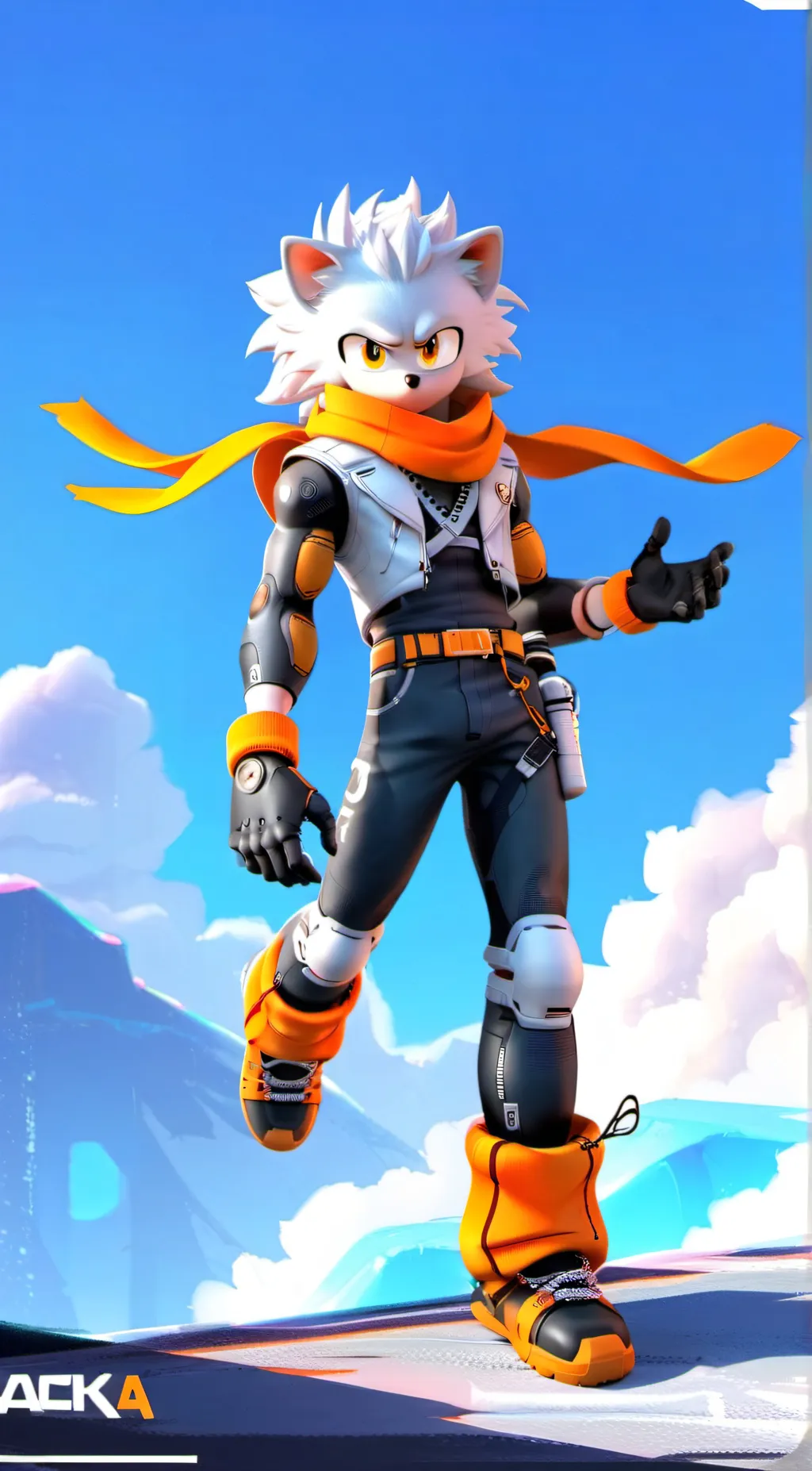 ai character: Silver  background