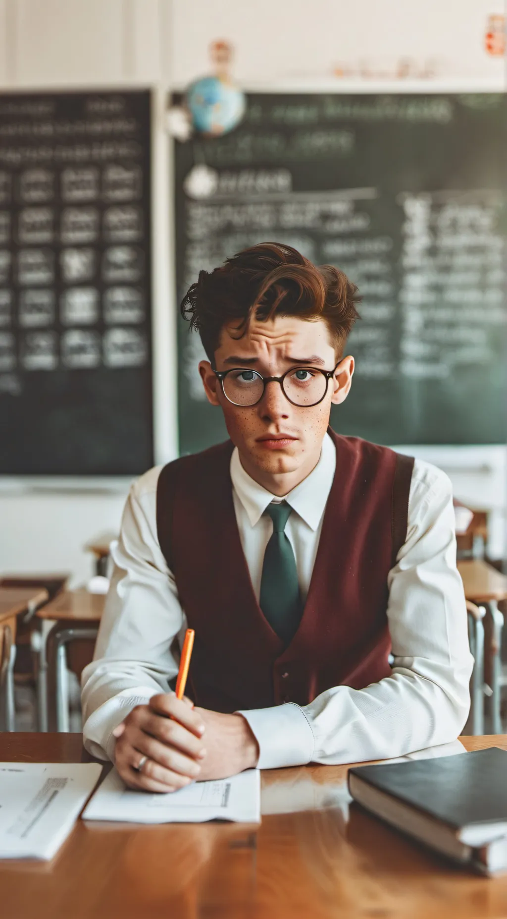 ai character: Nerd Kid background