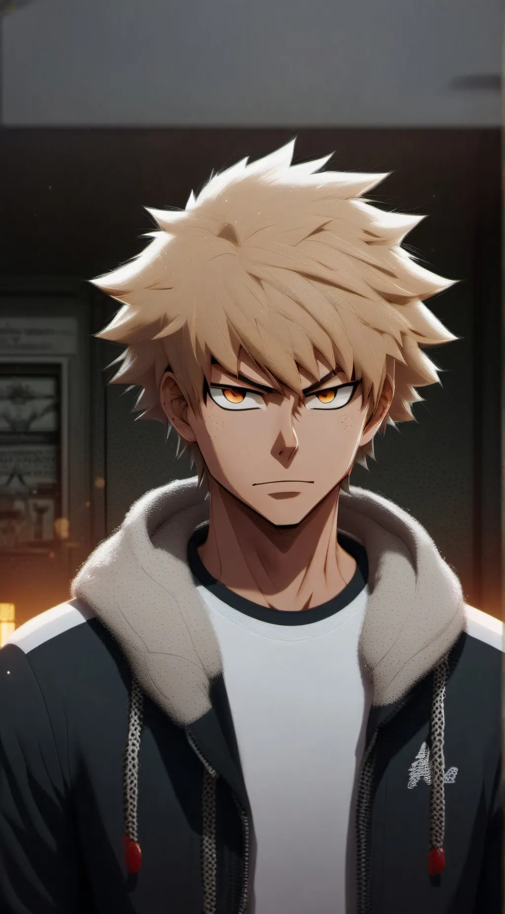 ai character: Bakugo katsuki background