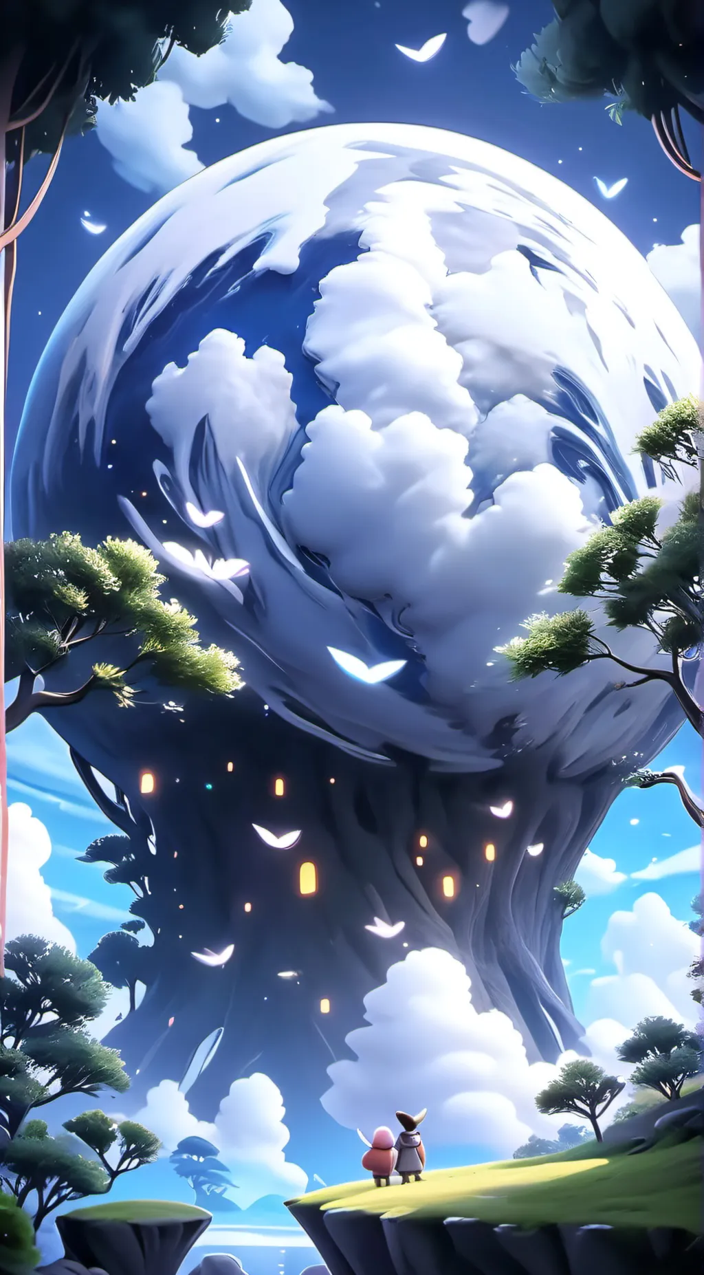 ai character: cartoon world background