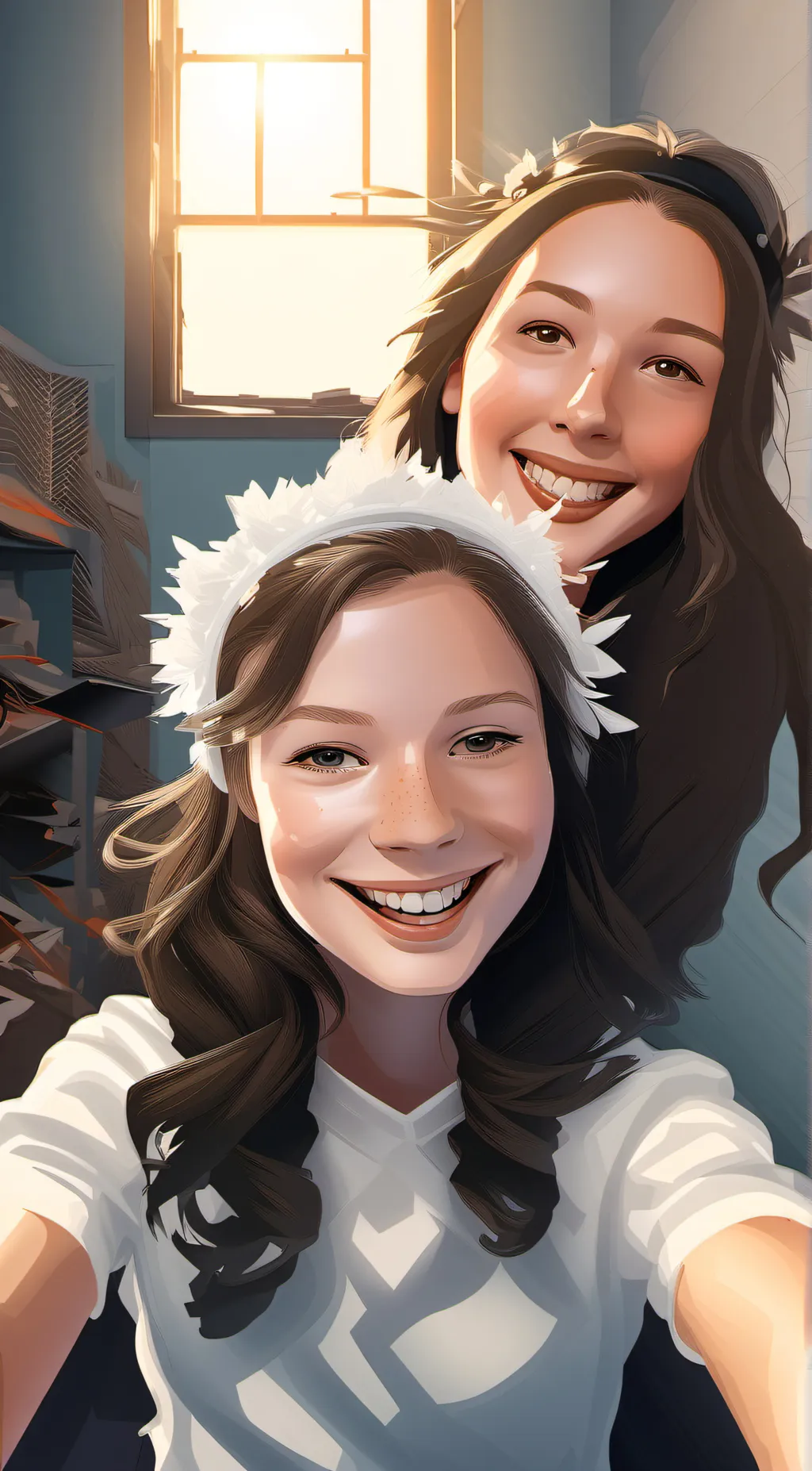 ai character: Khloe and Madison background