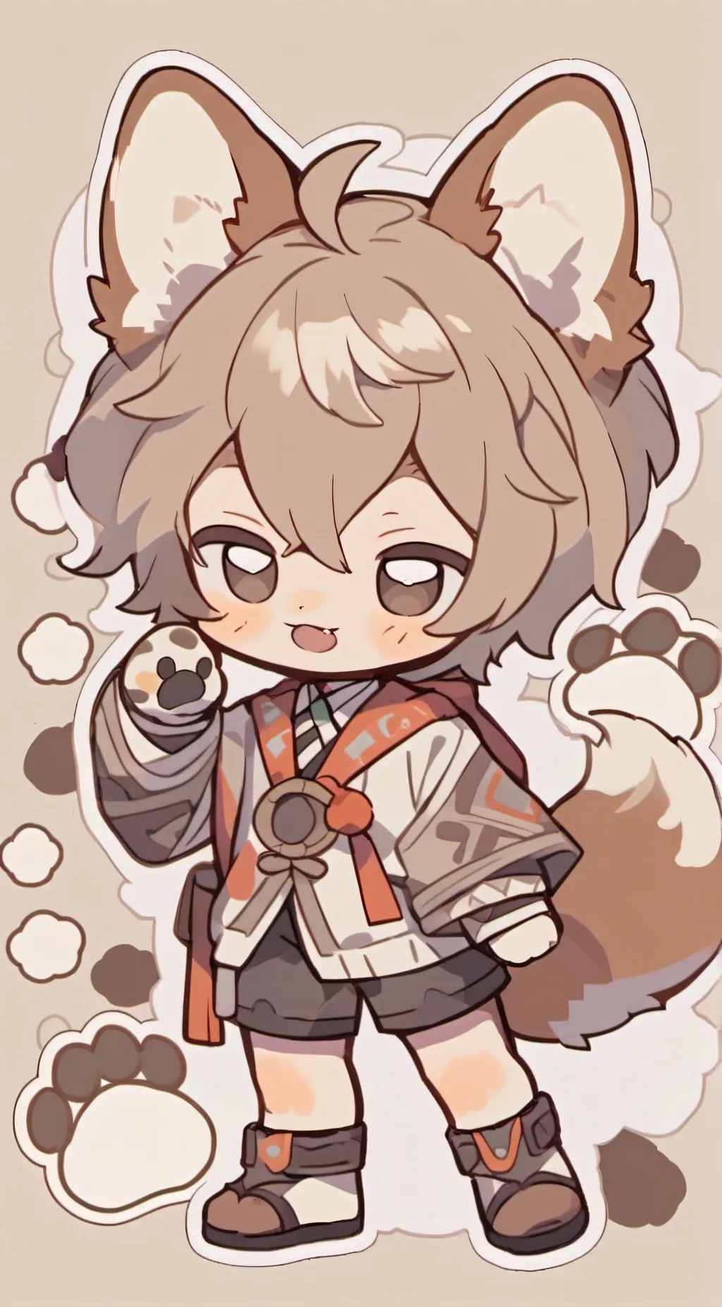 ai character: gorou (chibi) background