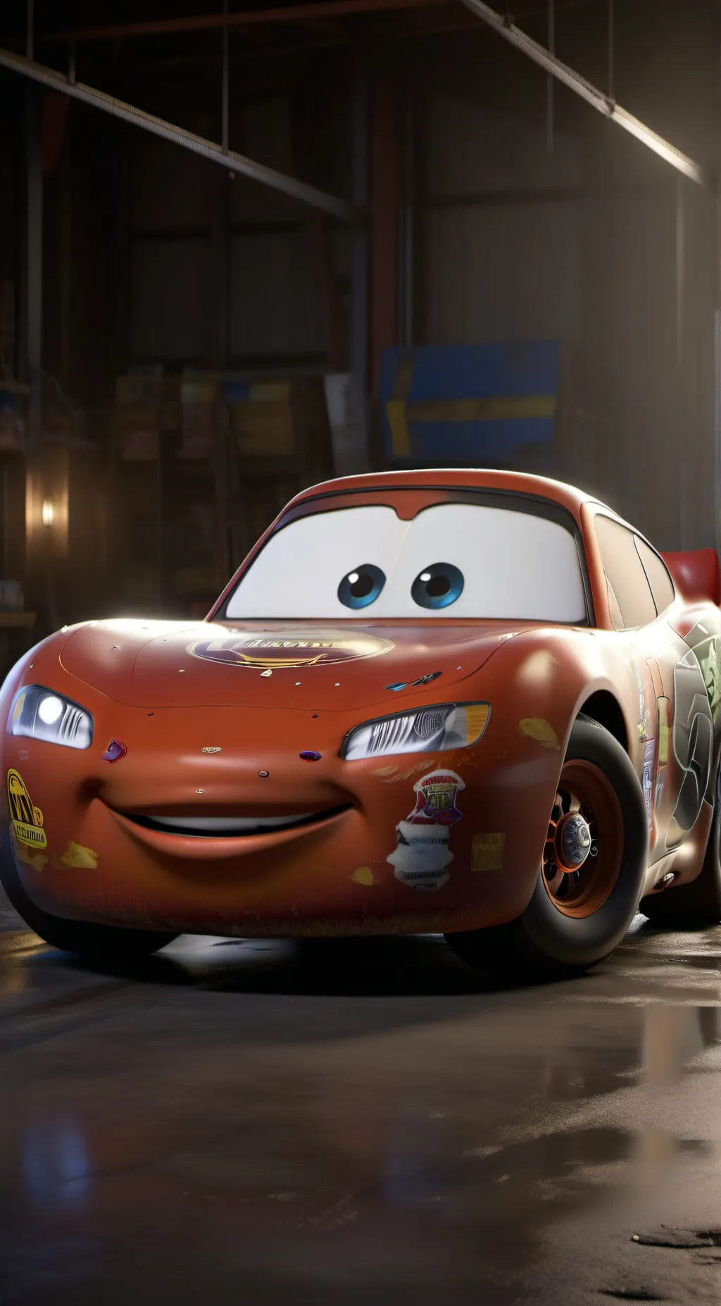 ai character: Lightning Mcqueen background