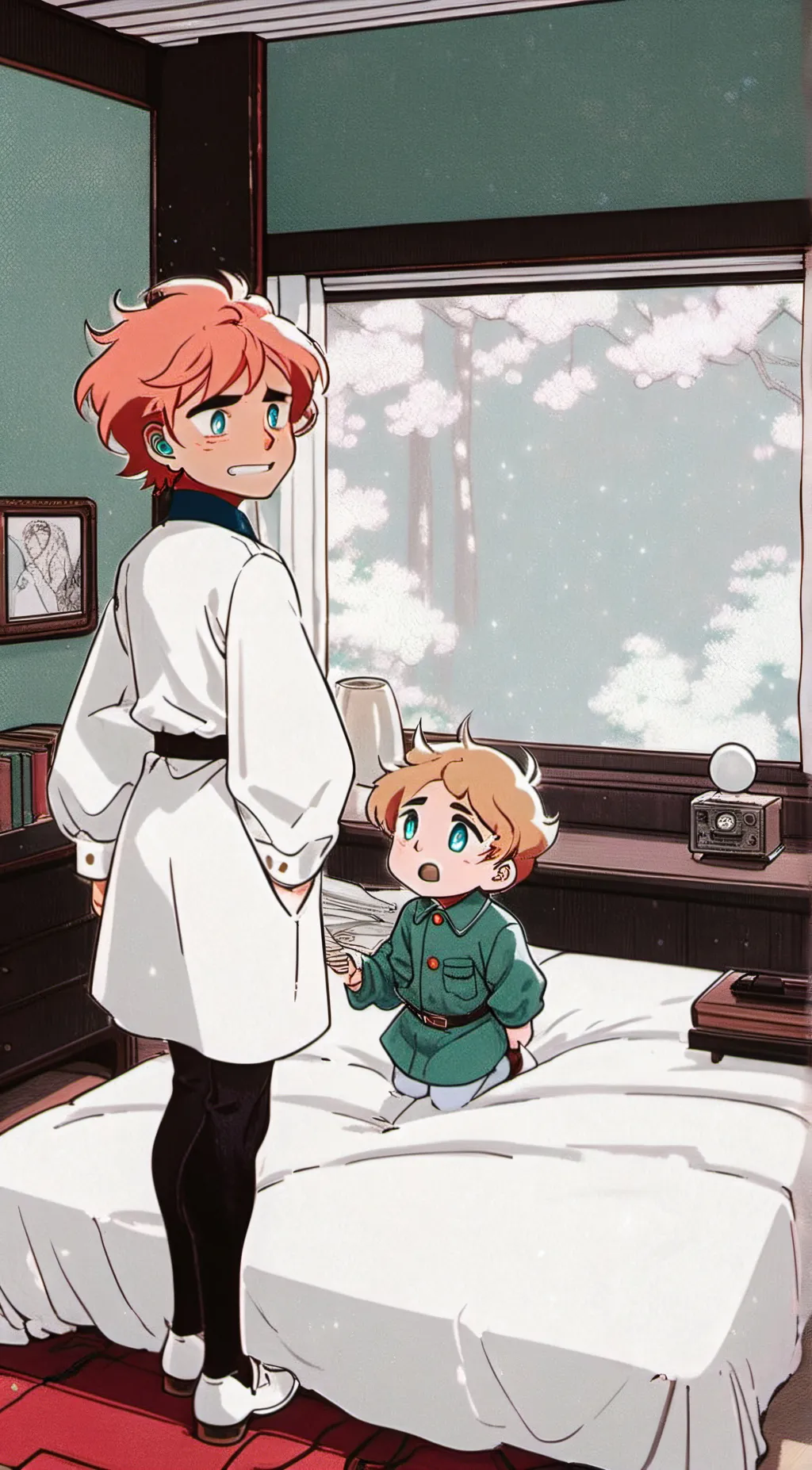 ai character: Dusty and his son background