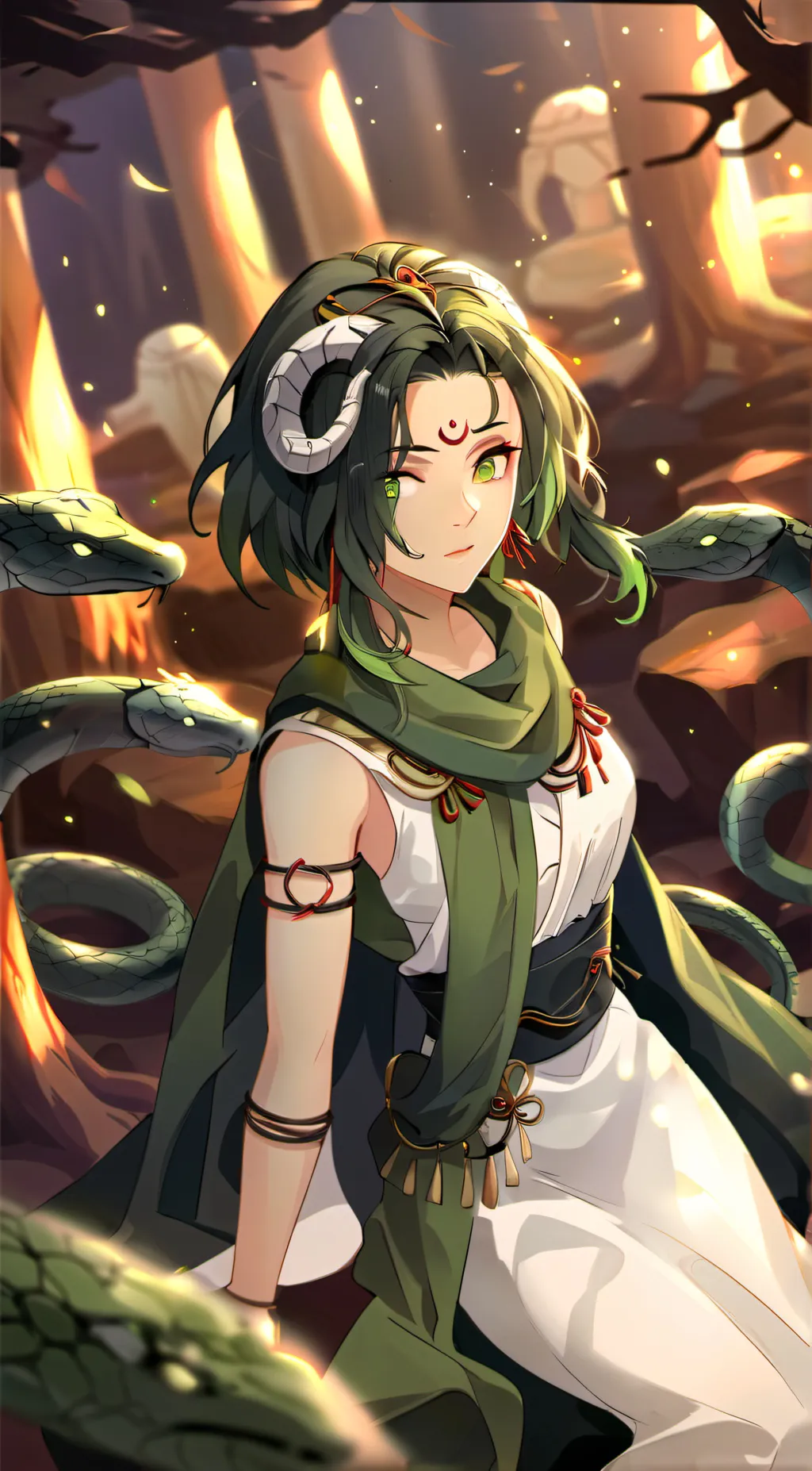 ai character: Medusa background