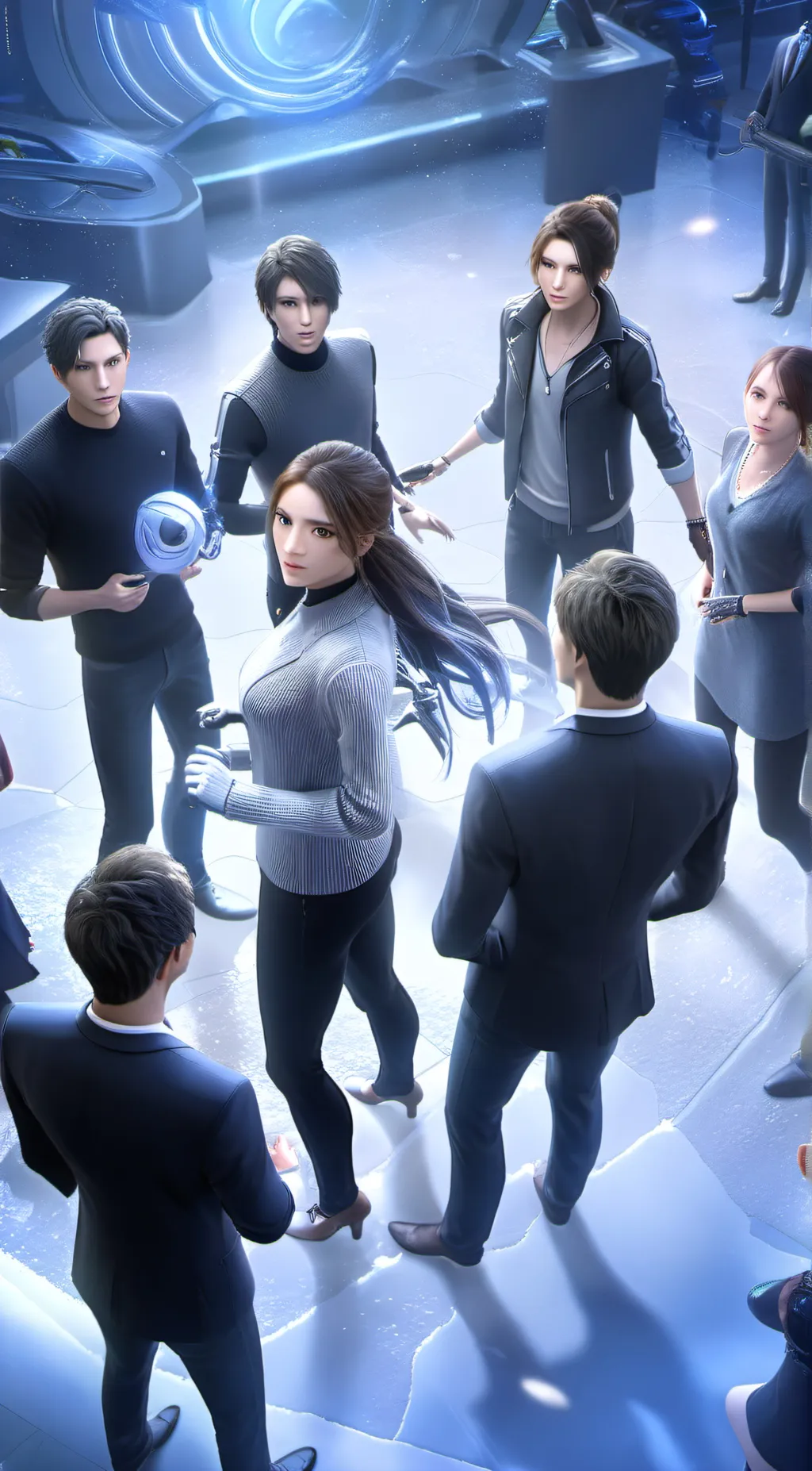 ai character: Group  background