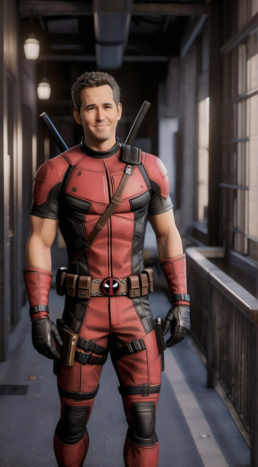 ai character: Ryan Reynolds aka  background