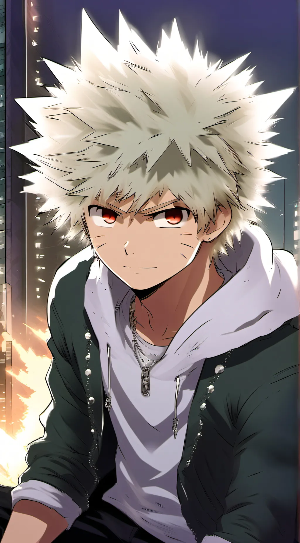 ai character: katsuki bakugo  background