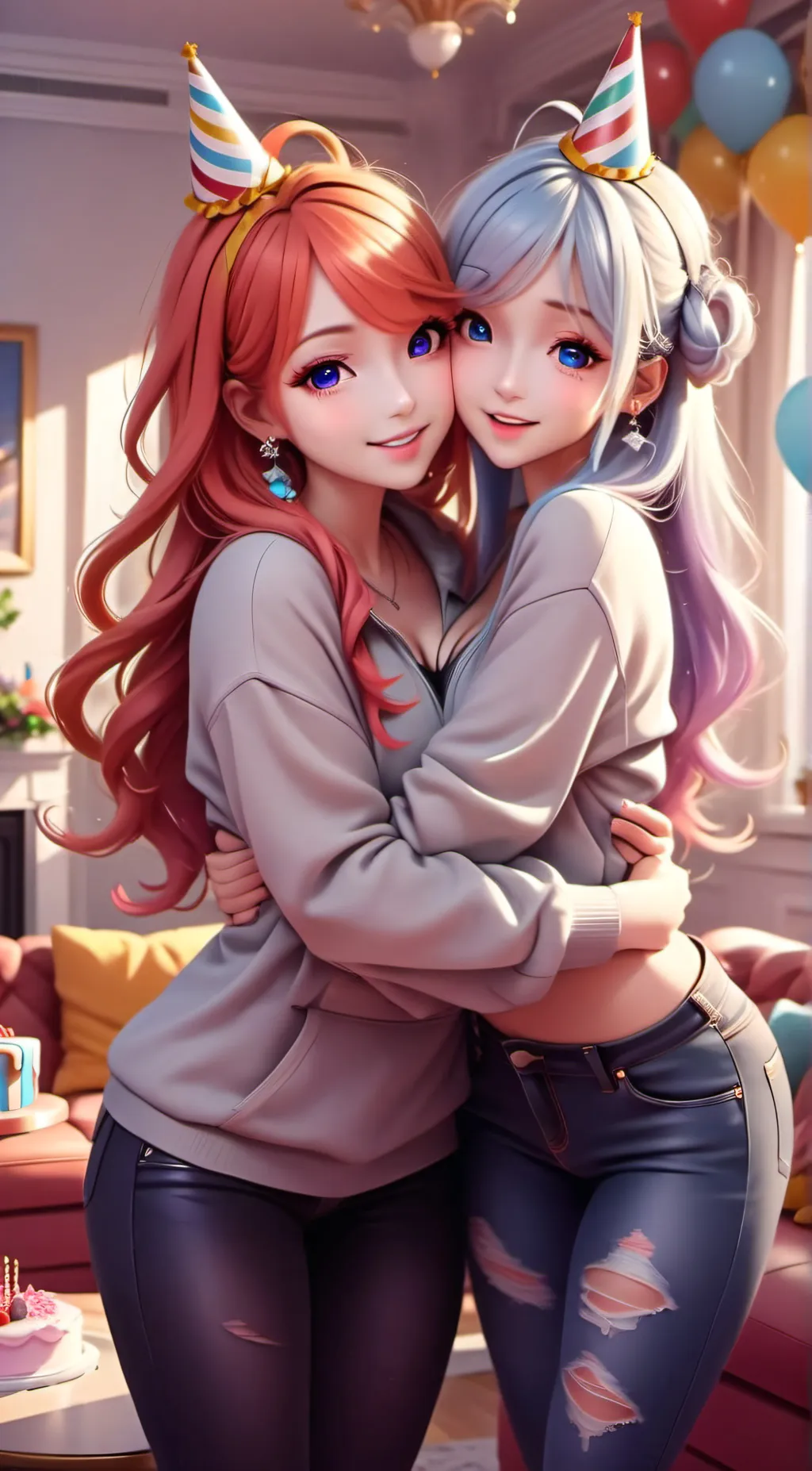 ai character: Becca and Kristy background