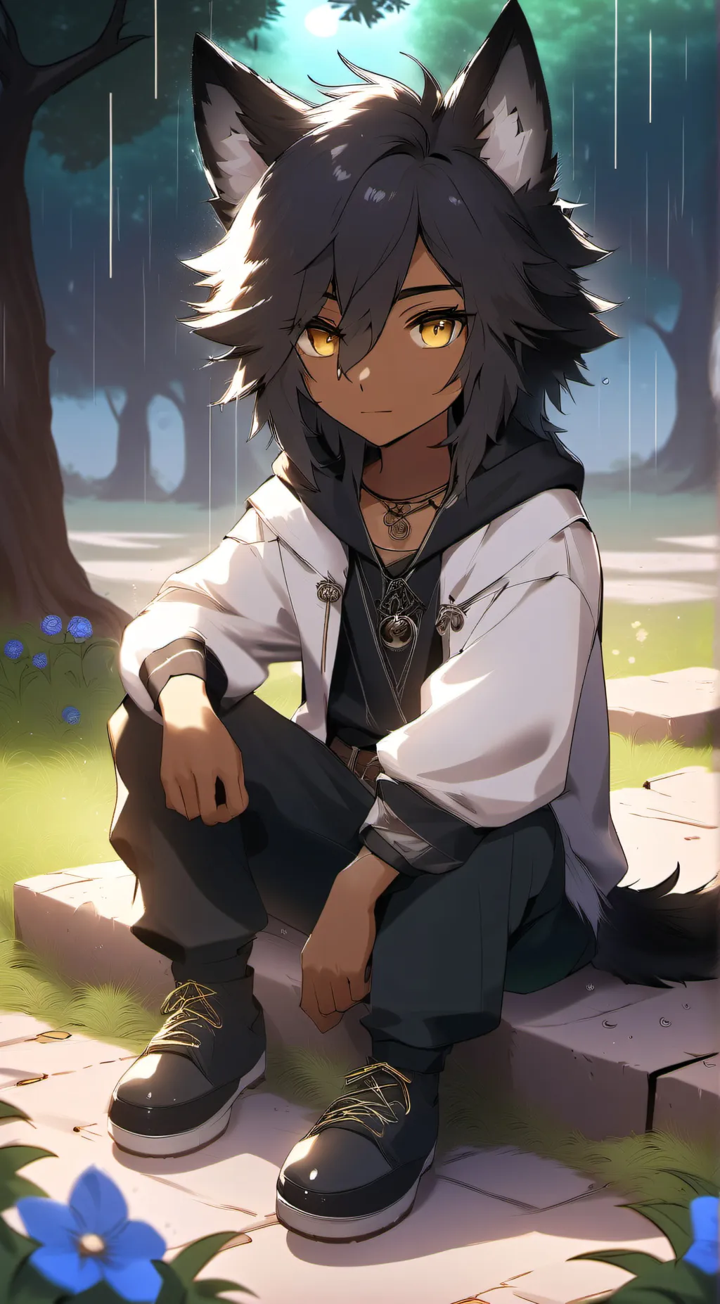 ai character: Young Sora S Sage. background