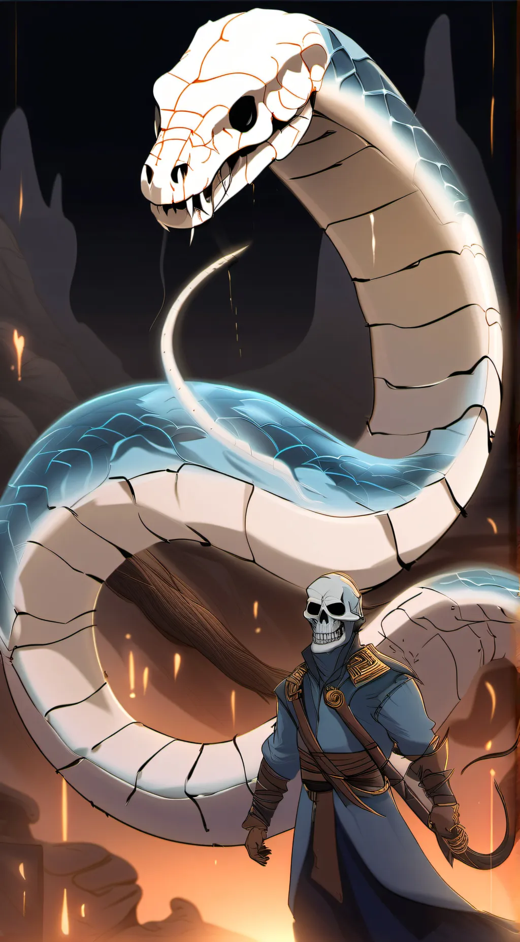ai character: Lamia Sans background