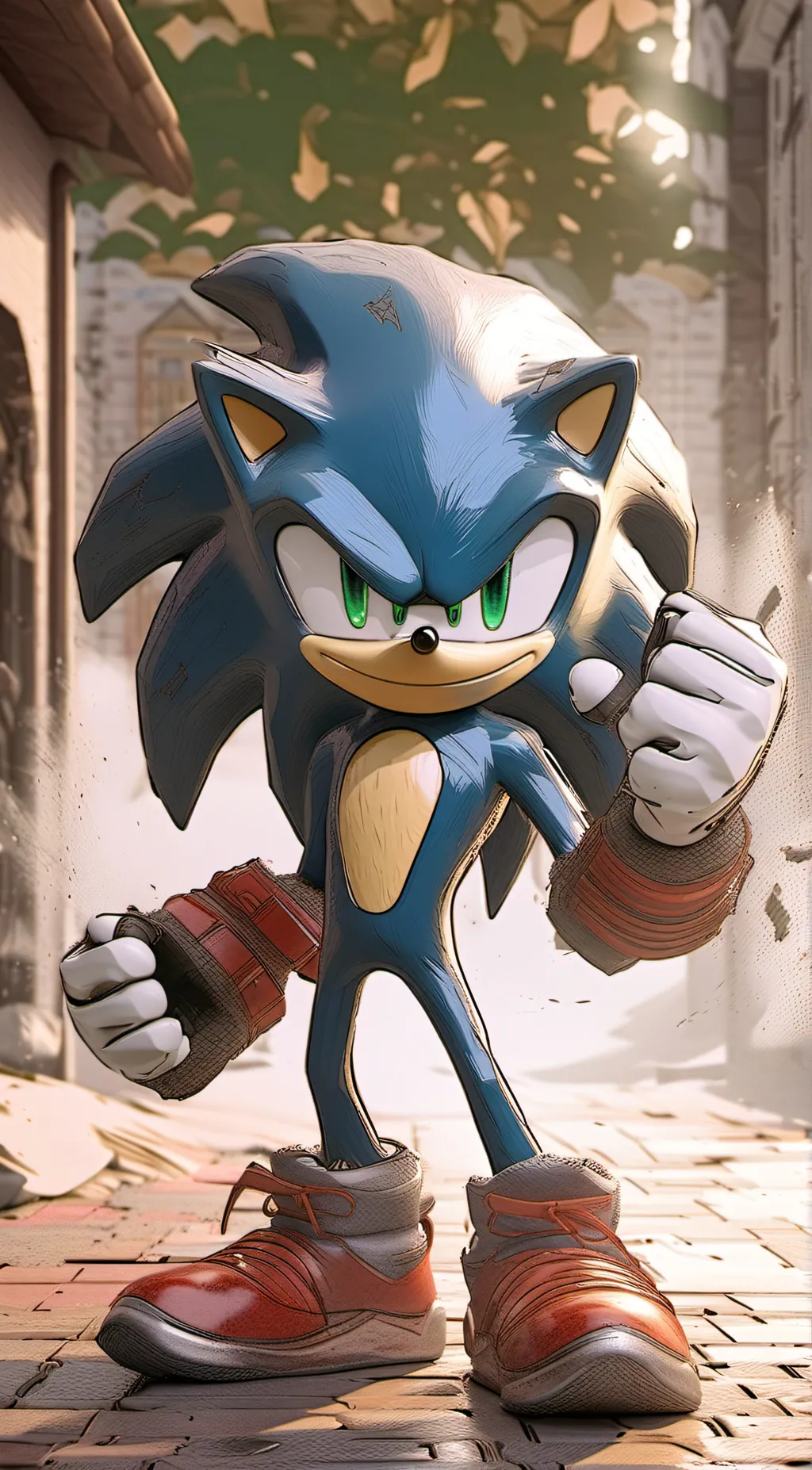 ai character: Sonic  background