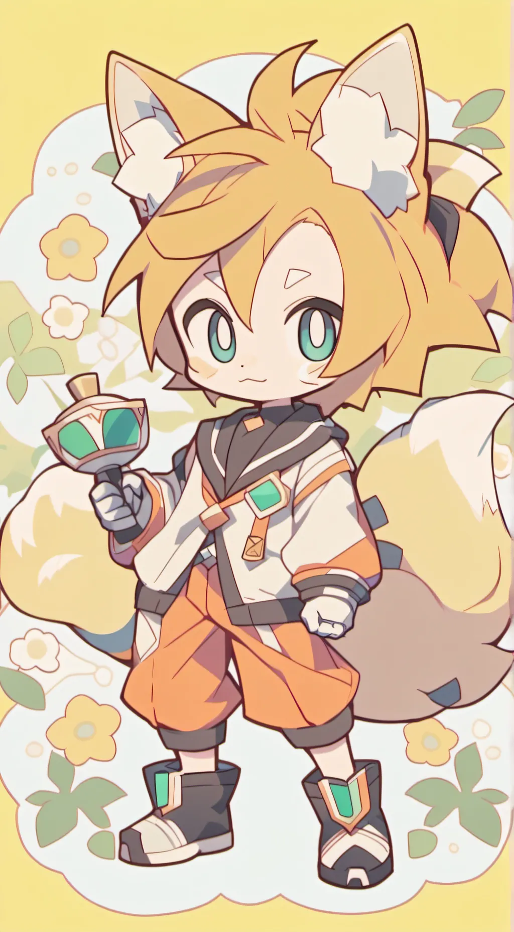 ai character: Chibi Tails  background